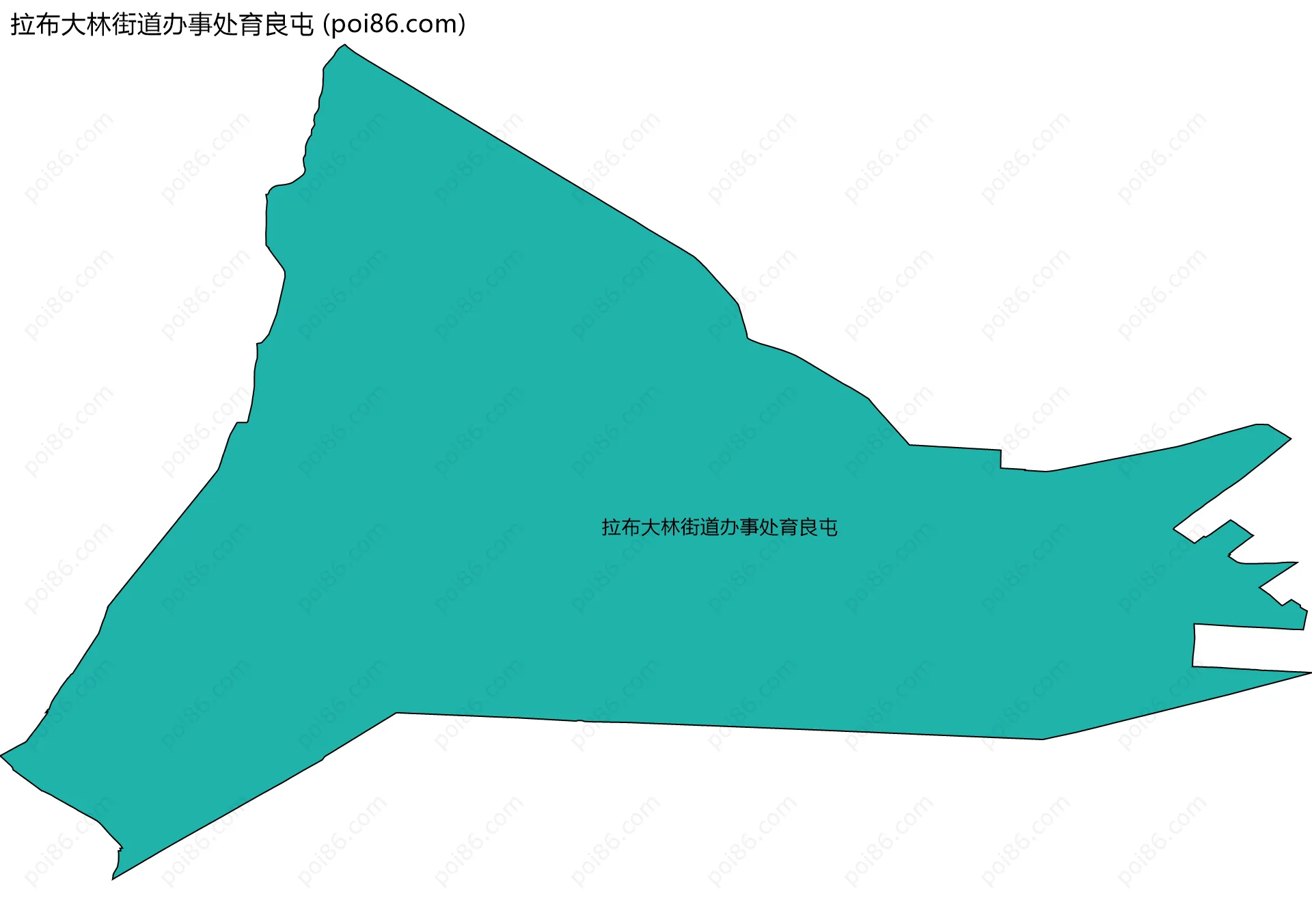 拉布大林街道办事处育良屯边界地图