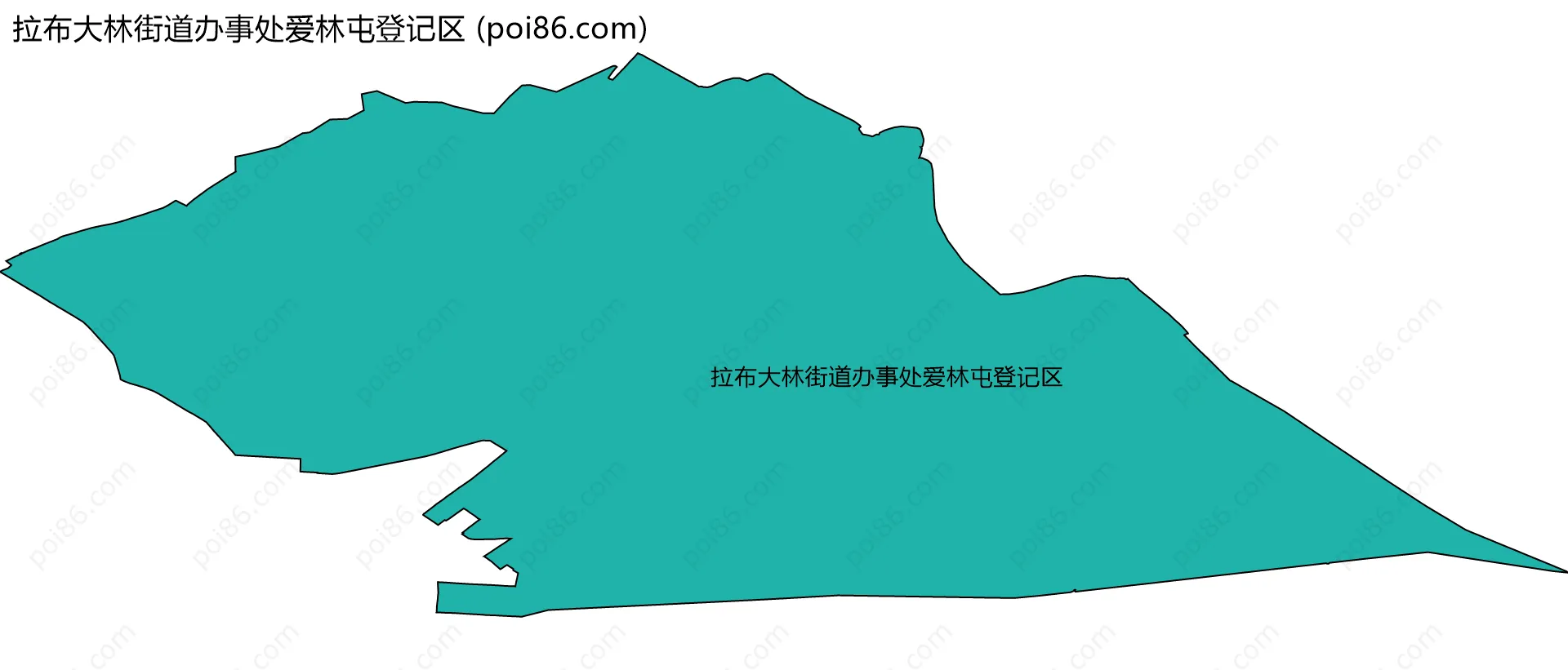 拉布大林街道办事处爱林屯登记区边界地图
