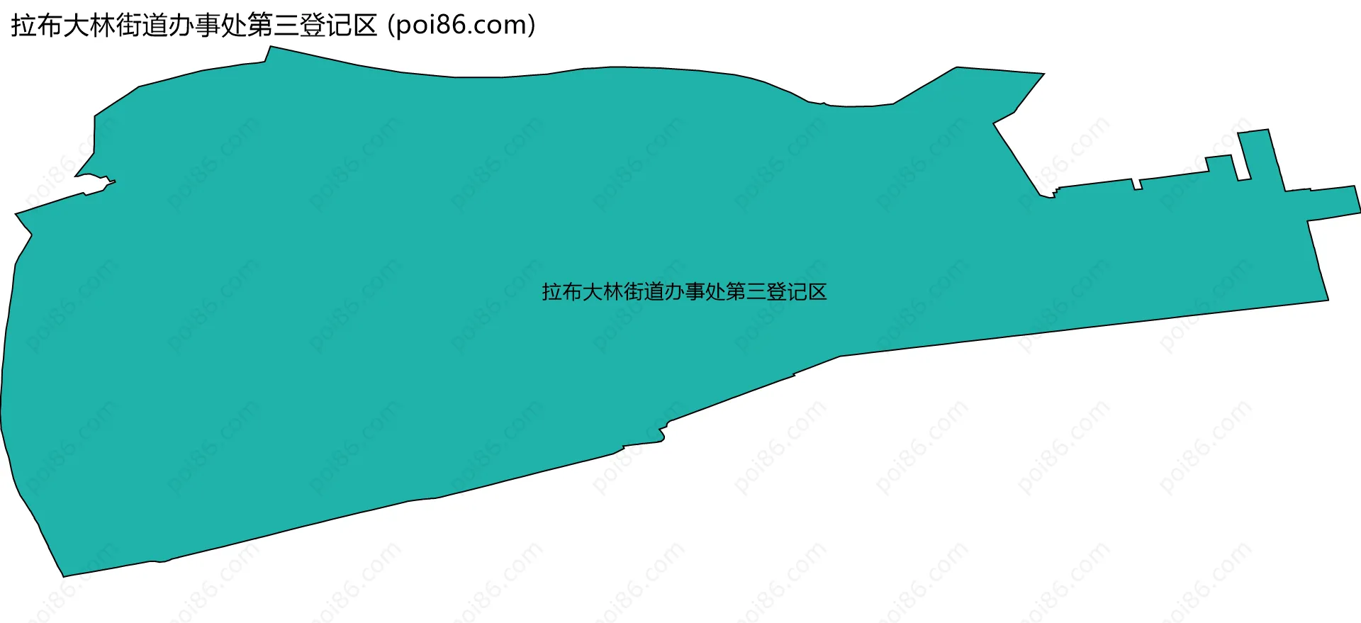 拉布大林街道办事处第三登记区边界地图