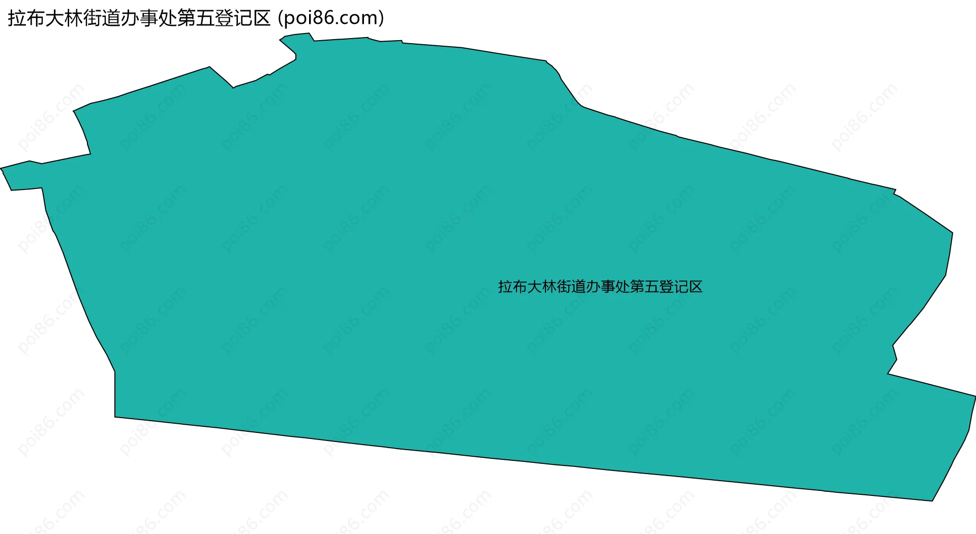 拉布大林街道办事处第五登记区边界地图
