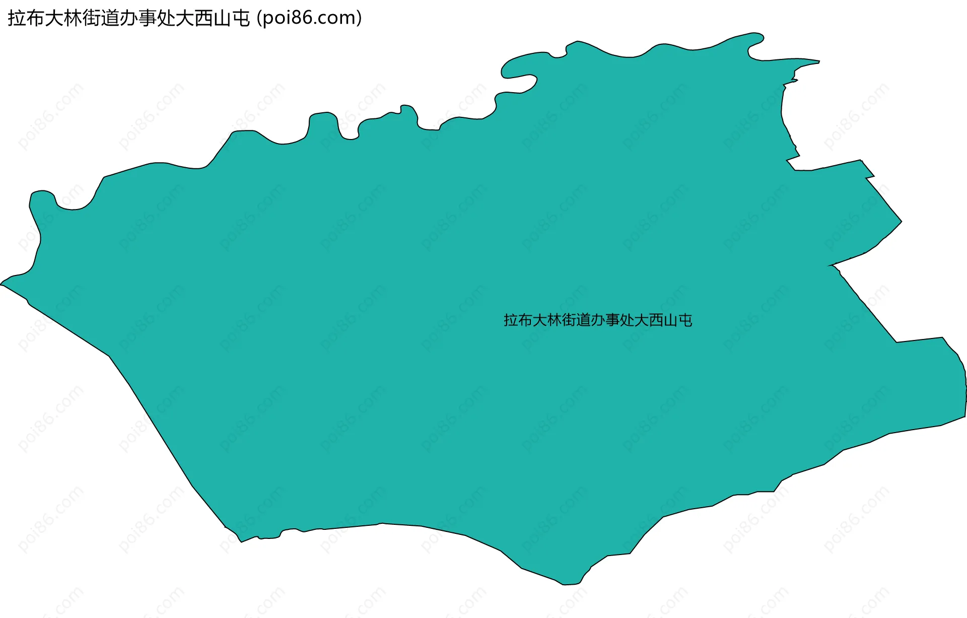 拉布大林街道办事处大西山屯边界地图