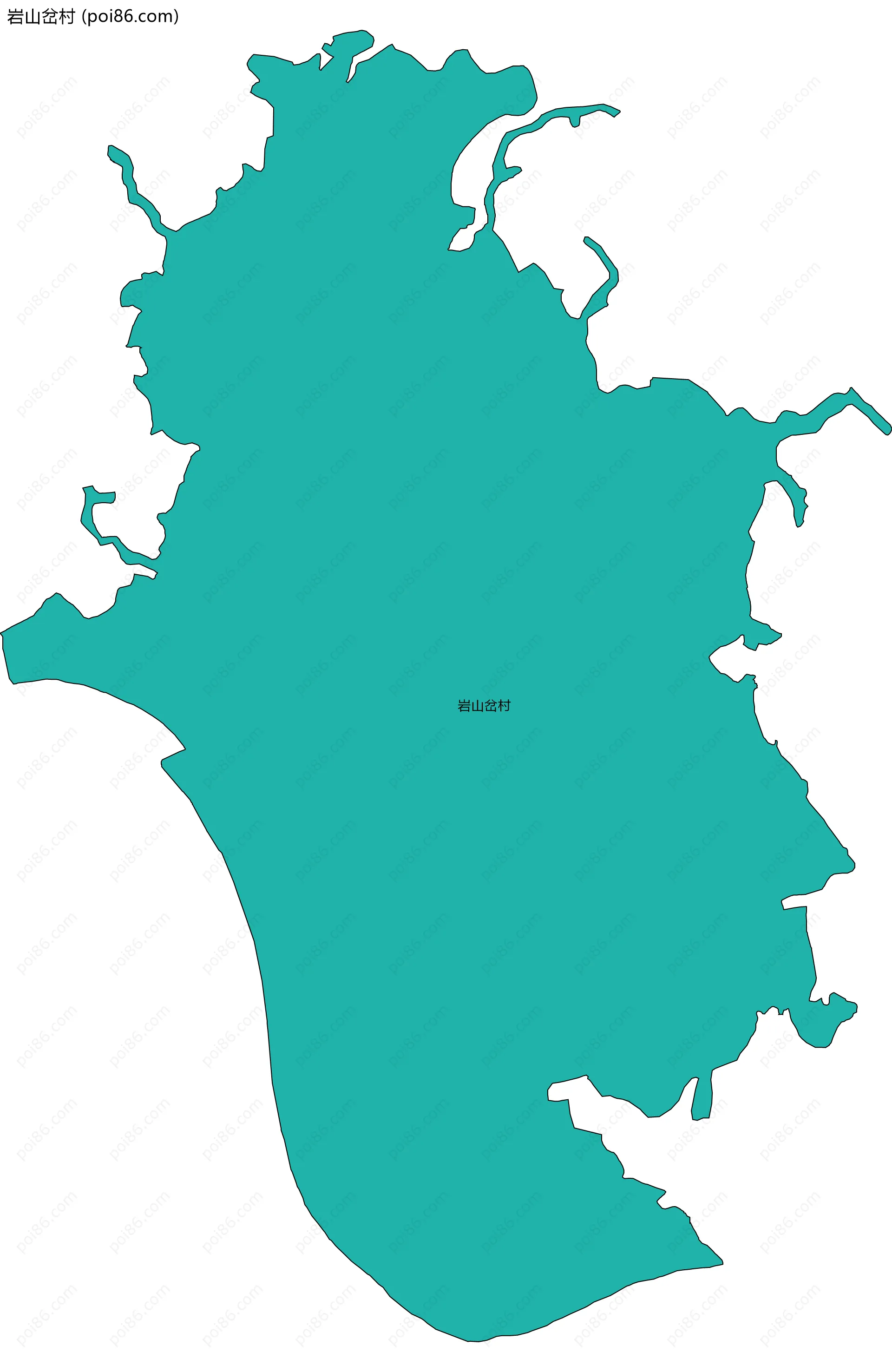 岩山岔村边界地图