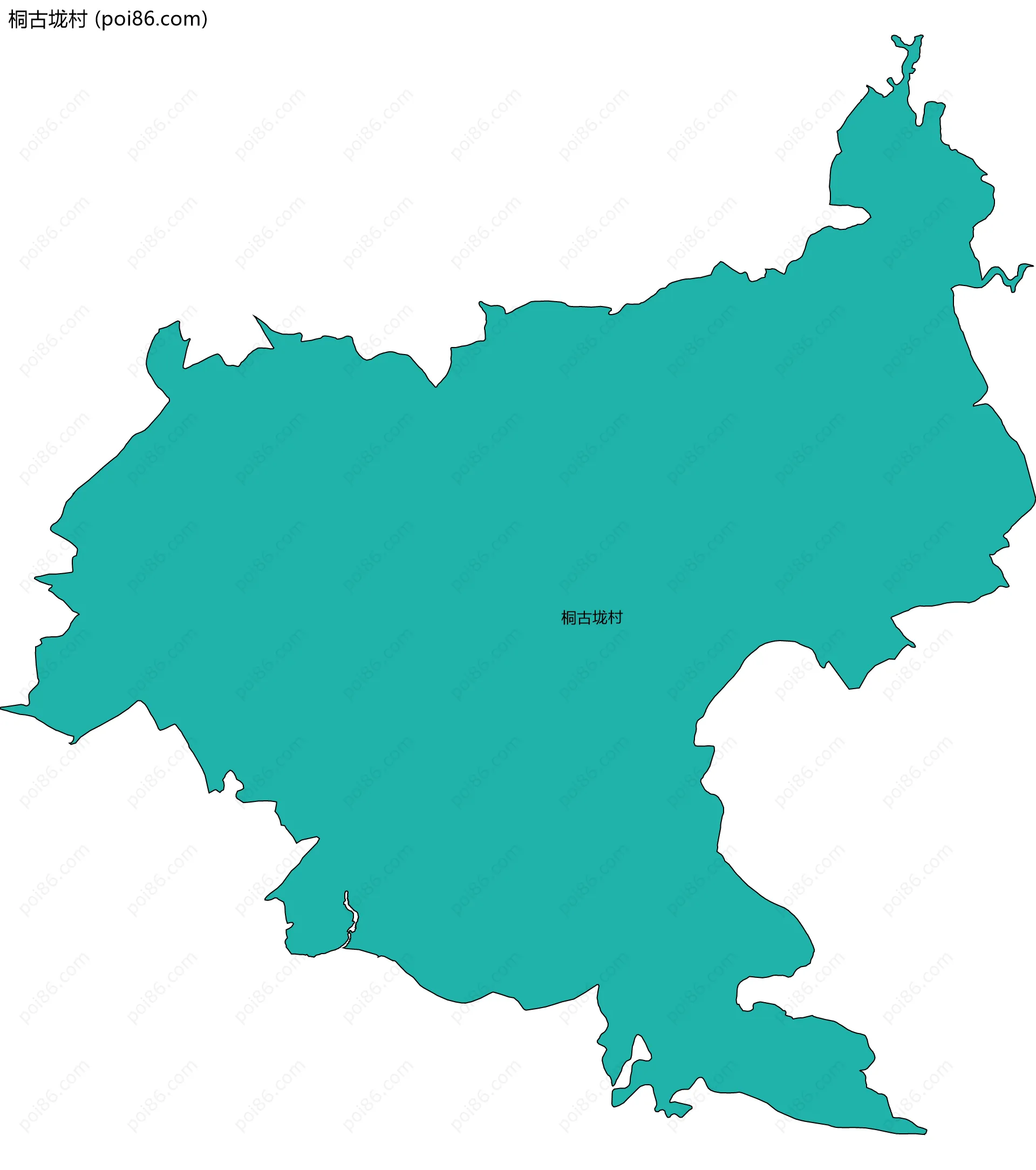 桐古垅村边界地图