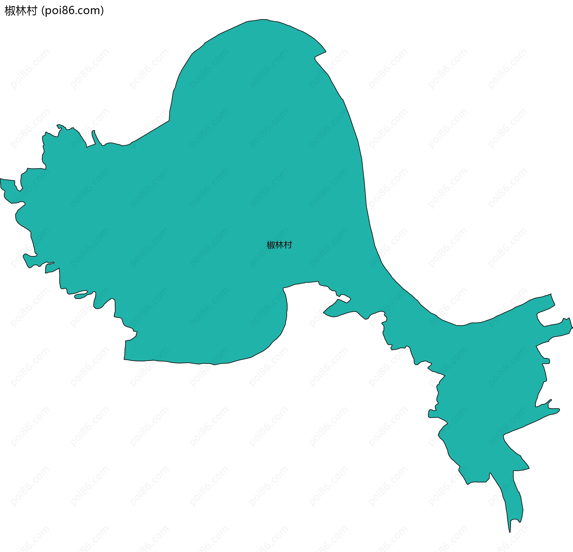 椒林村边界地图