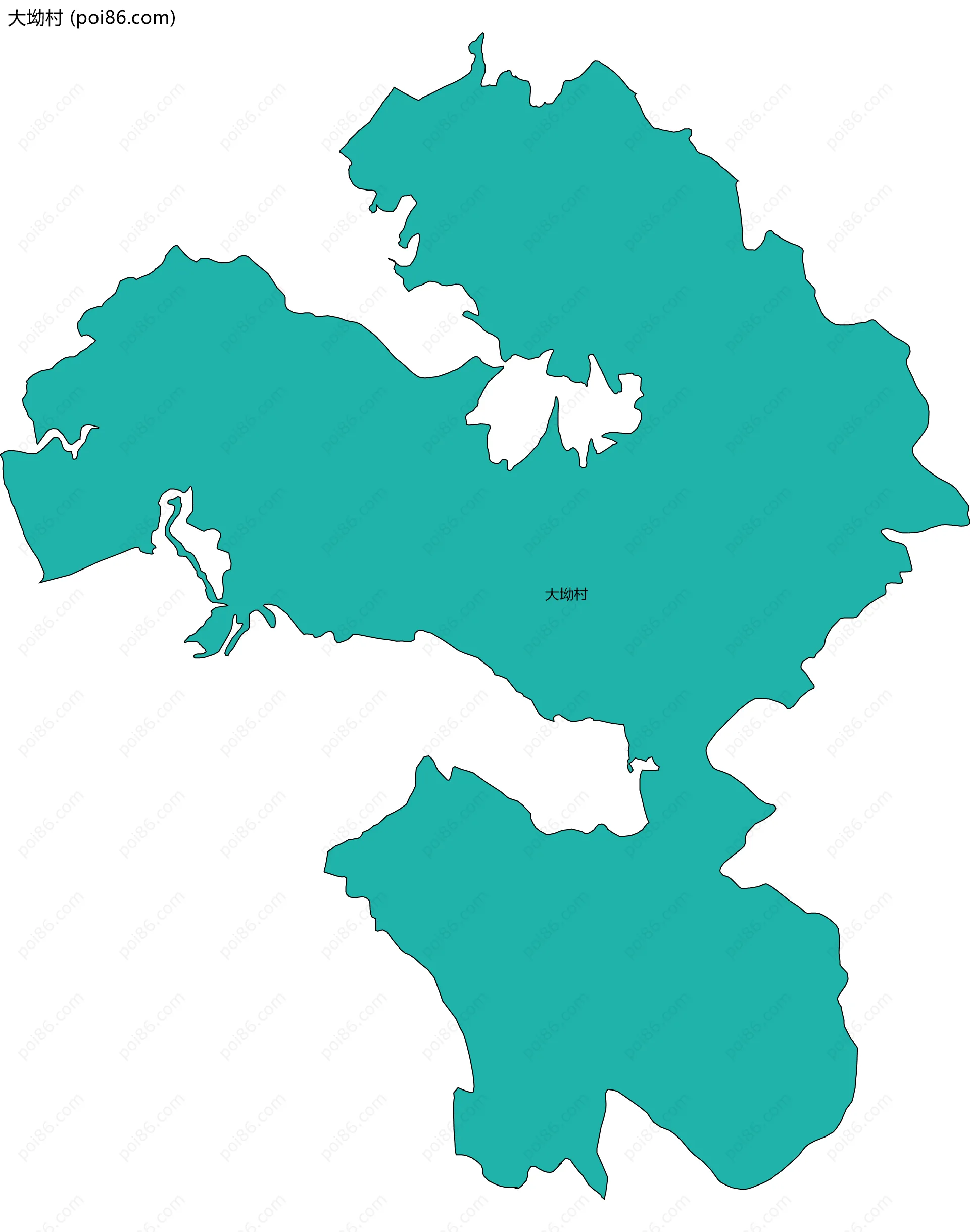 大坳村边界地图