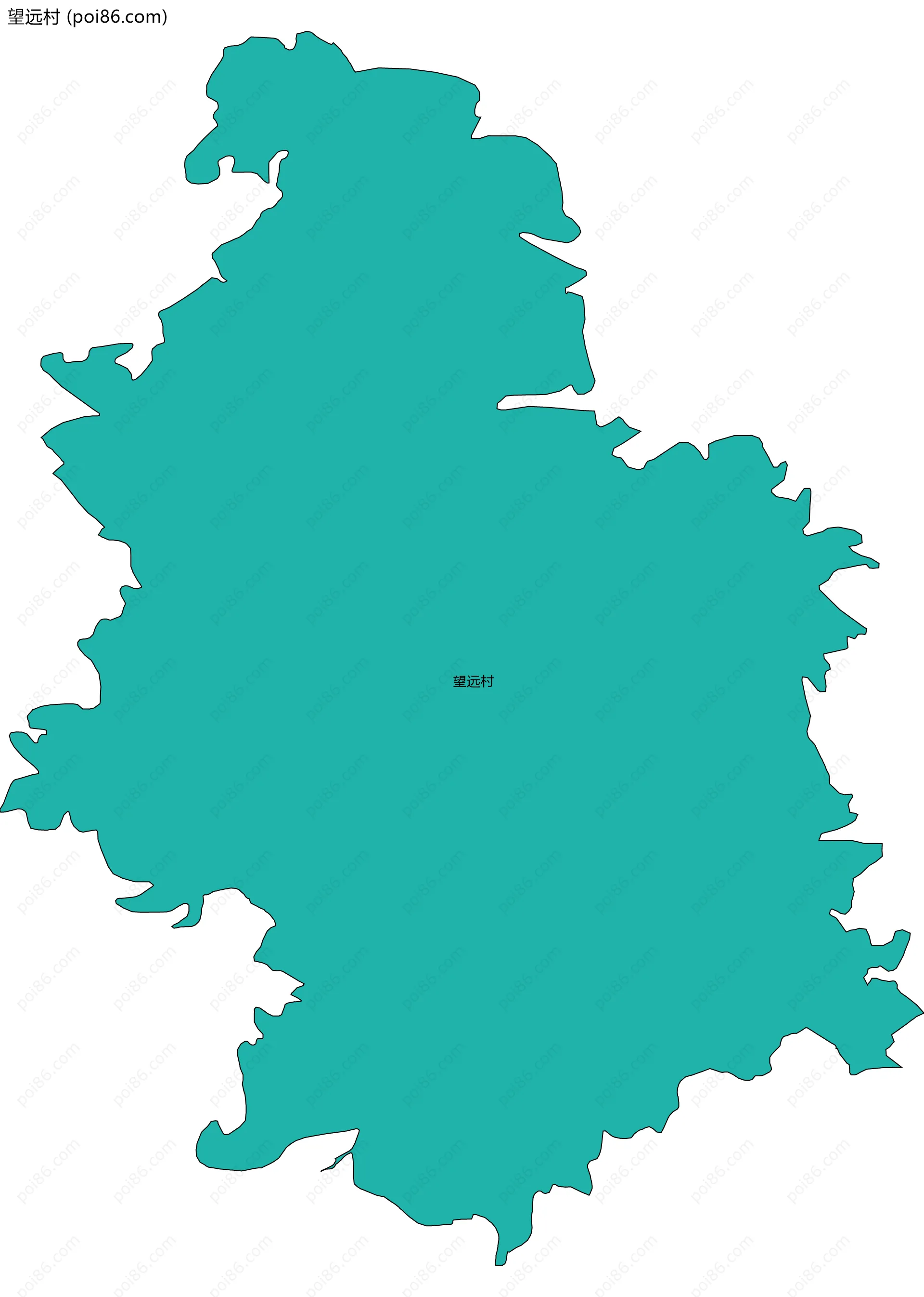 望远村边界地图