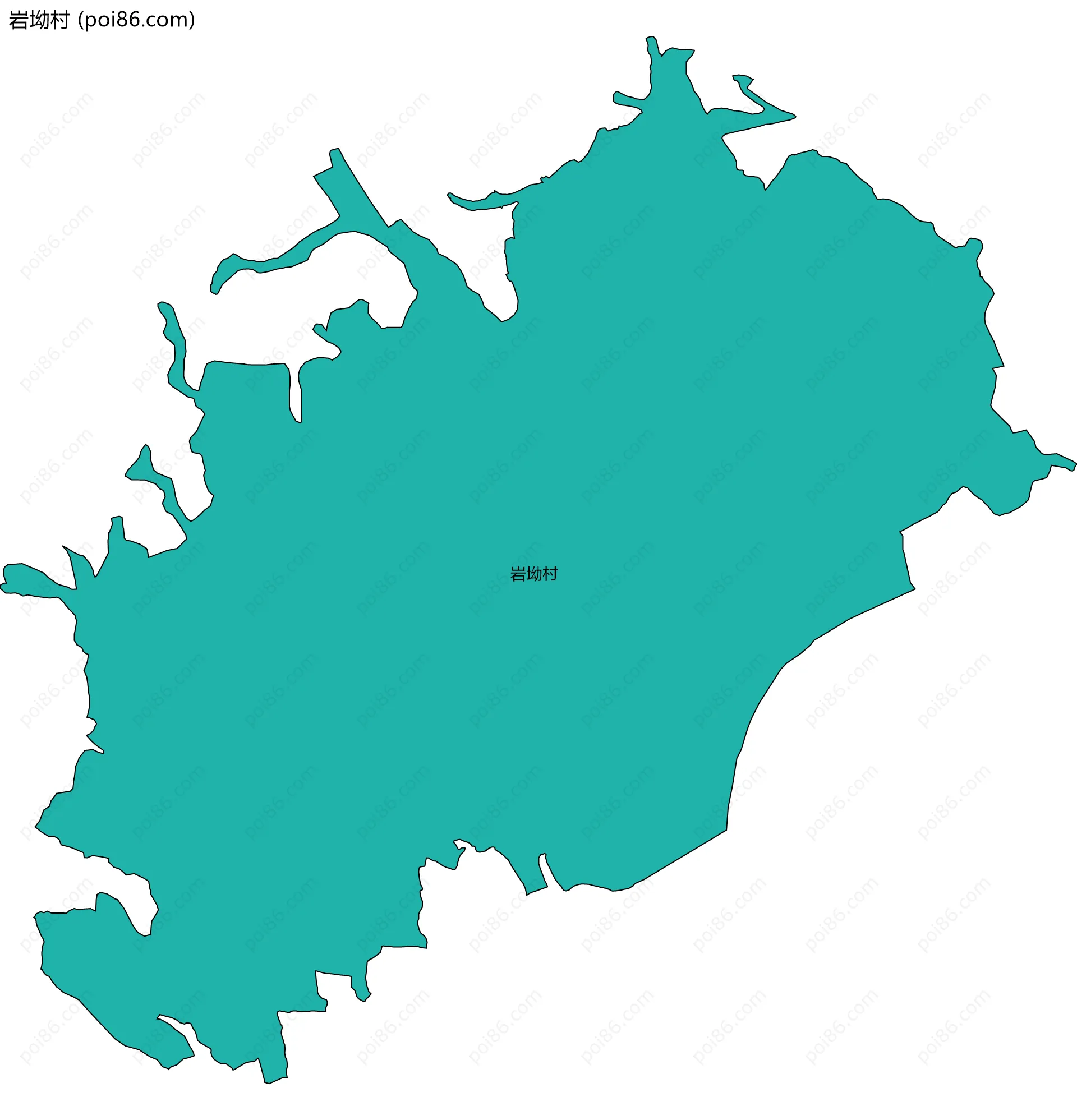 岩坳村边界地图