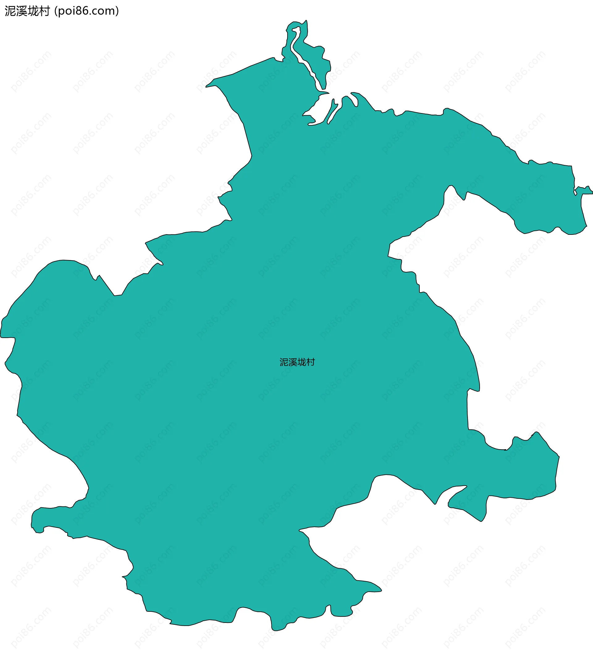 泥溪垅村边界地图