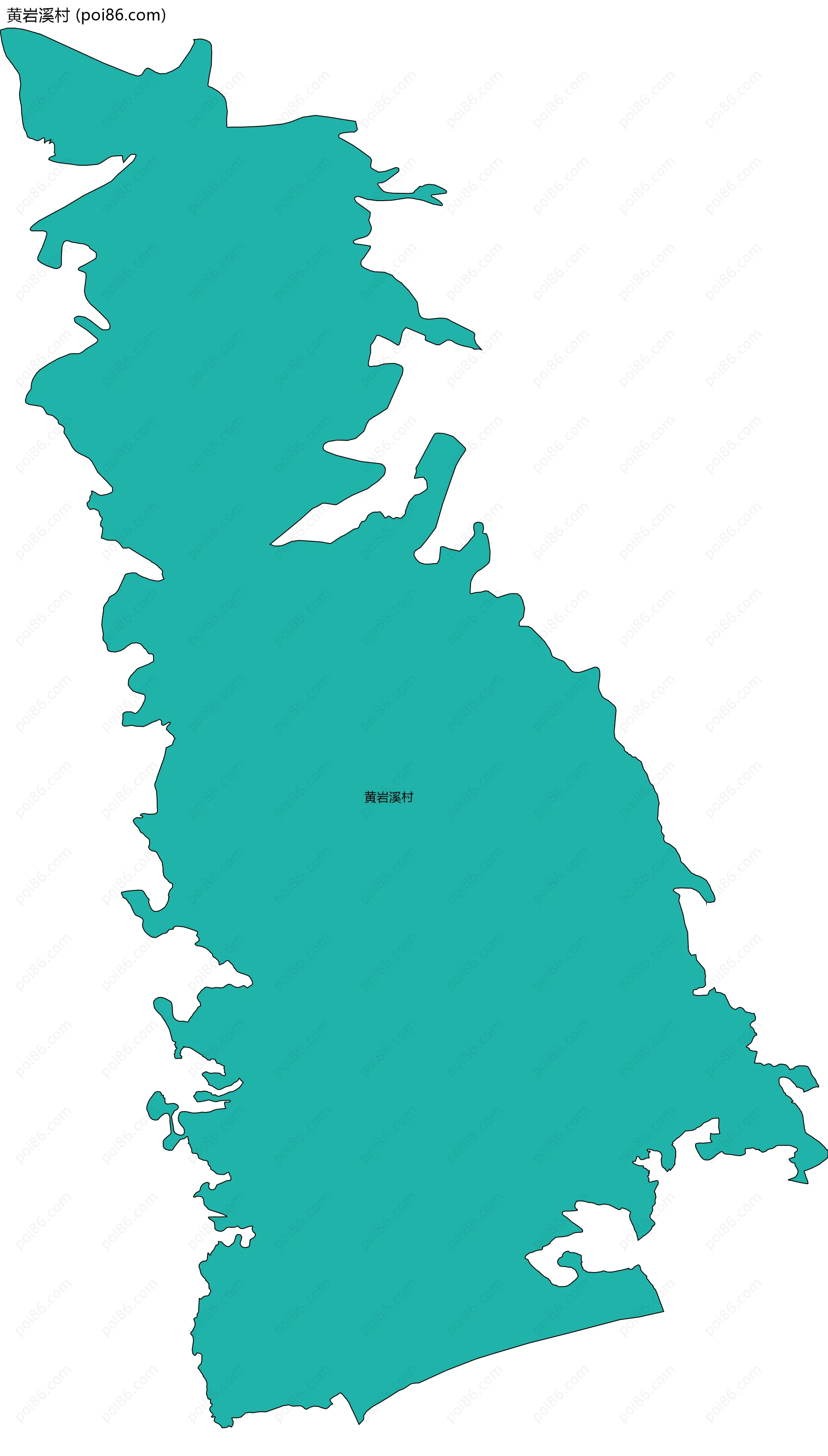 黄岩溪村边界地图