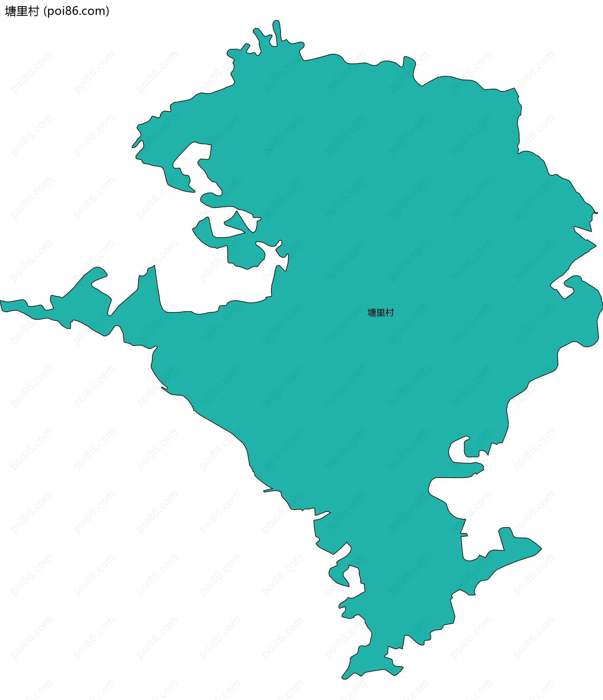 塘里村边界地图