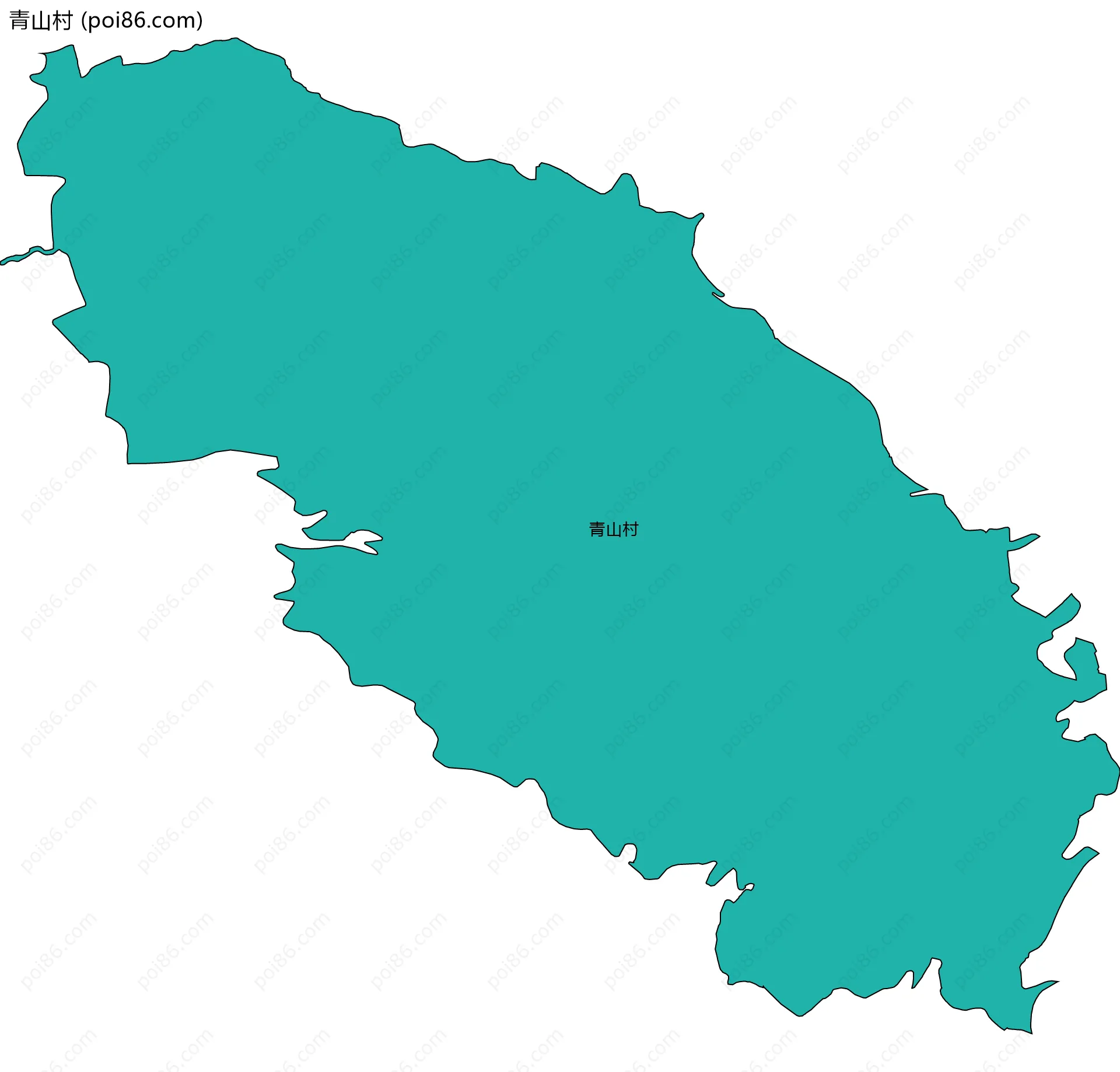 青山村边界地图