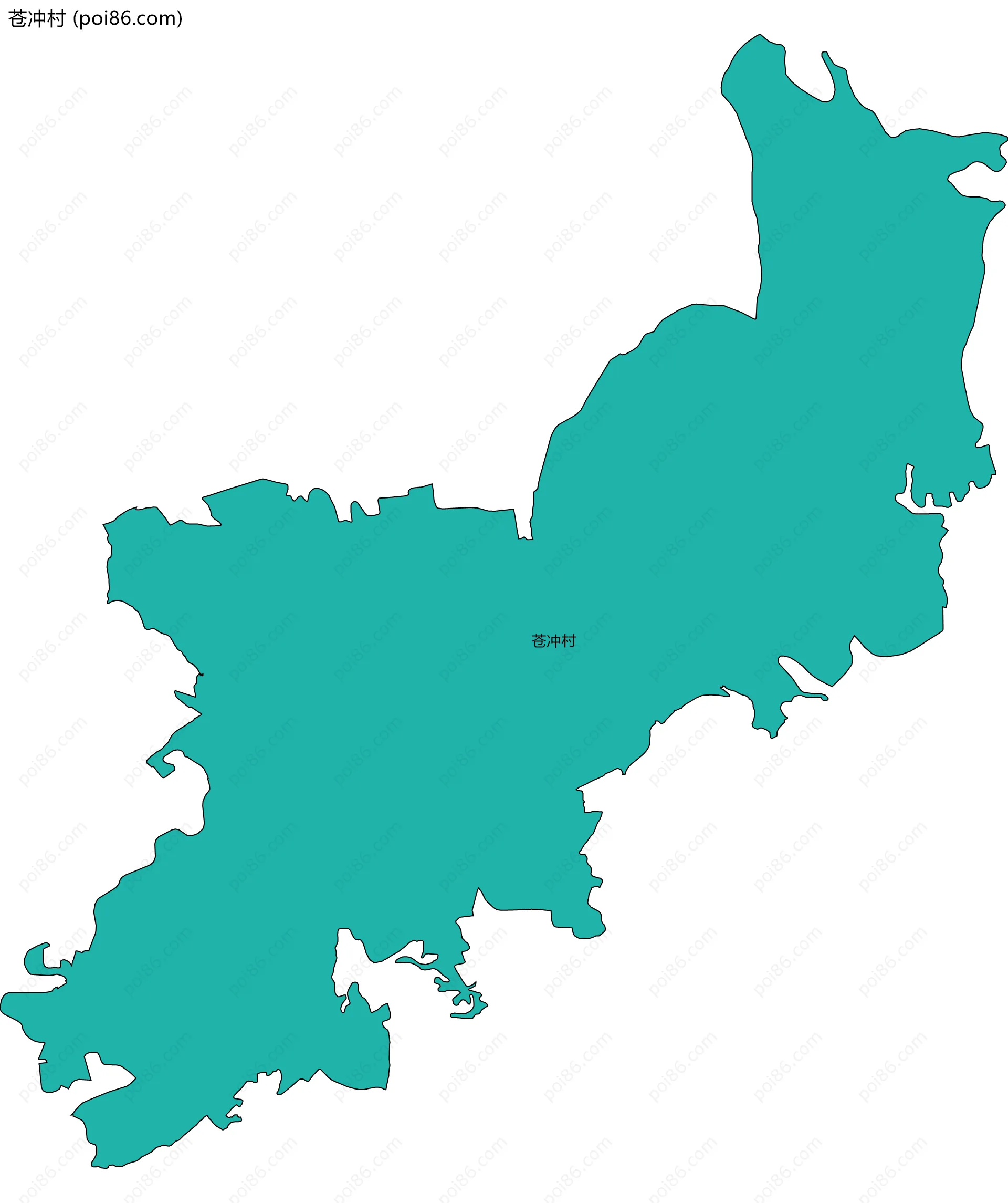 苍冲村边界地图