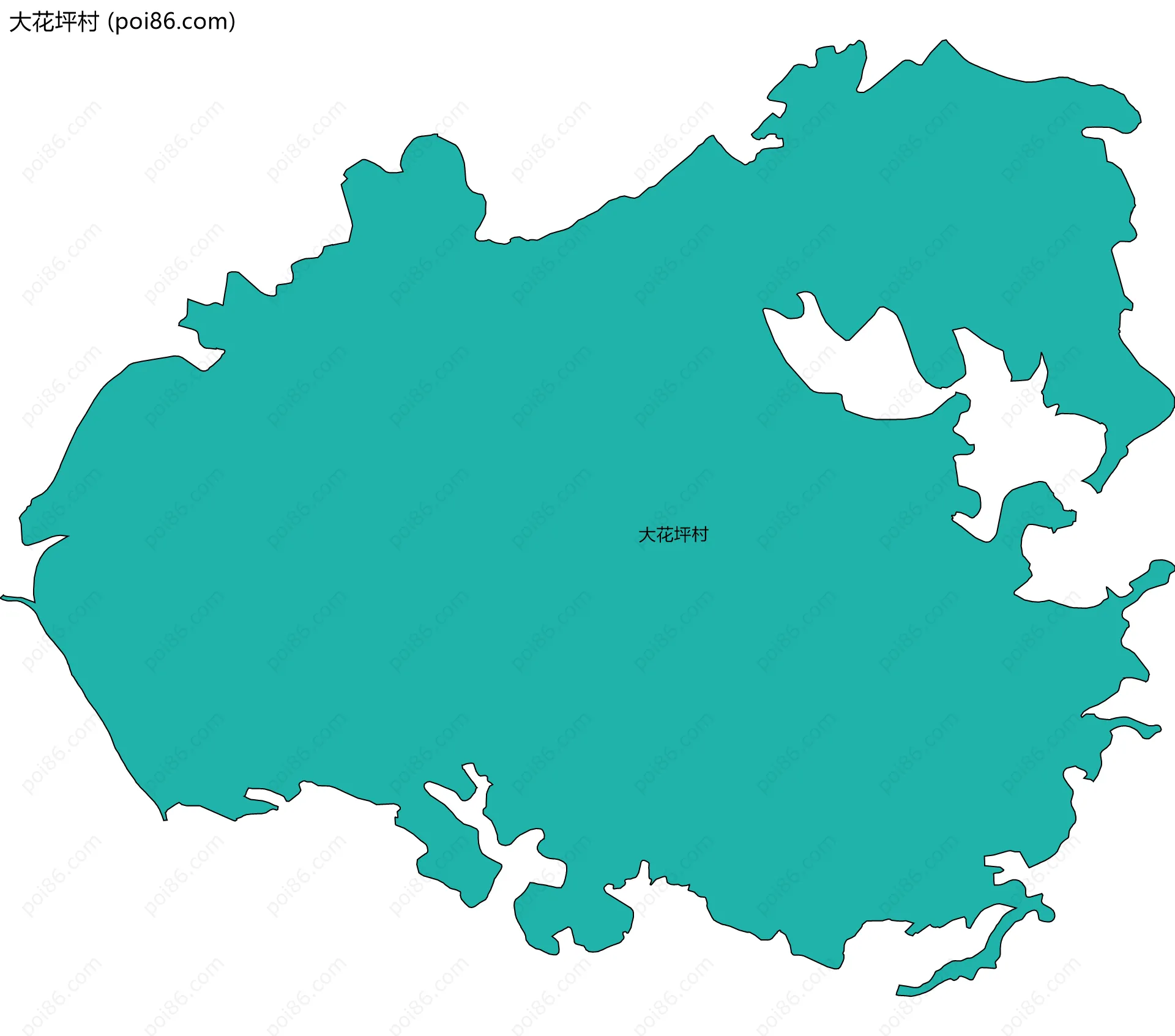 大花坪村边界地图