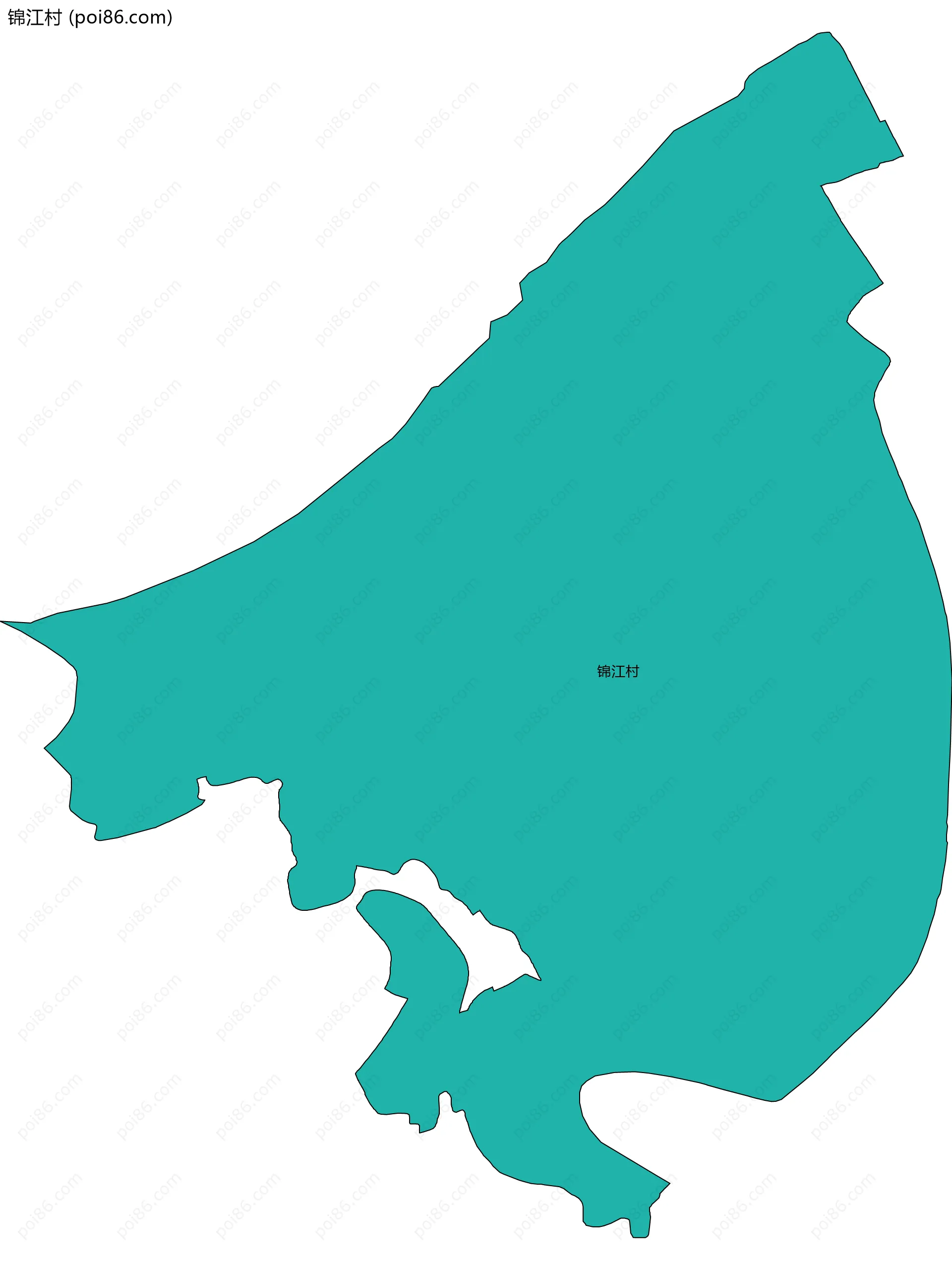 锦江村边界地图