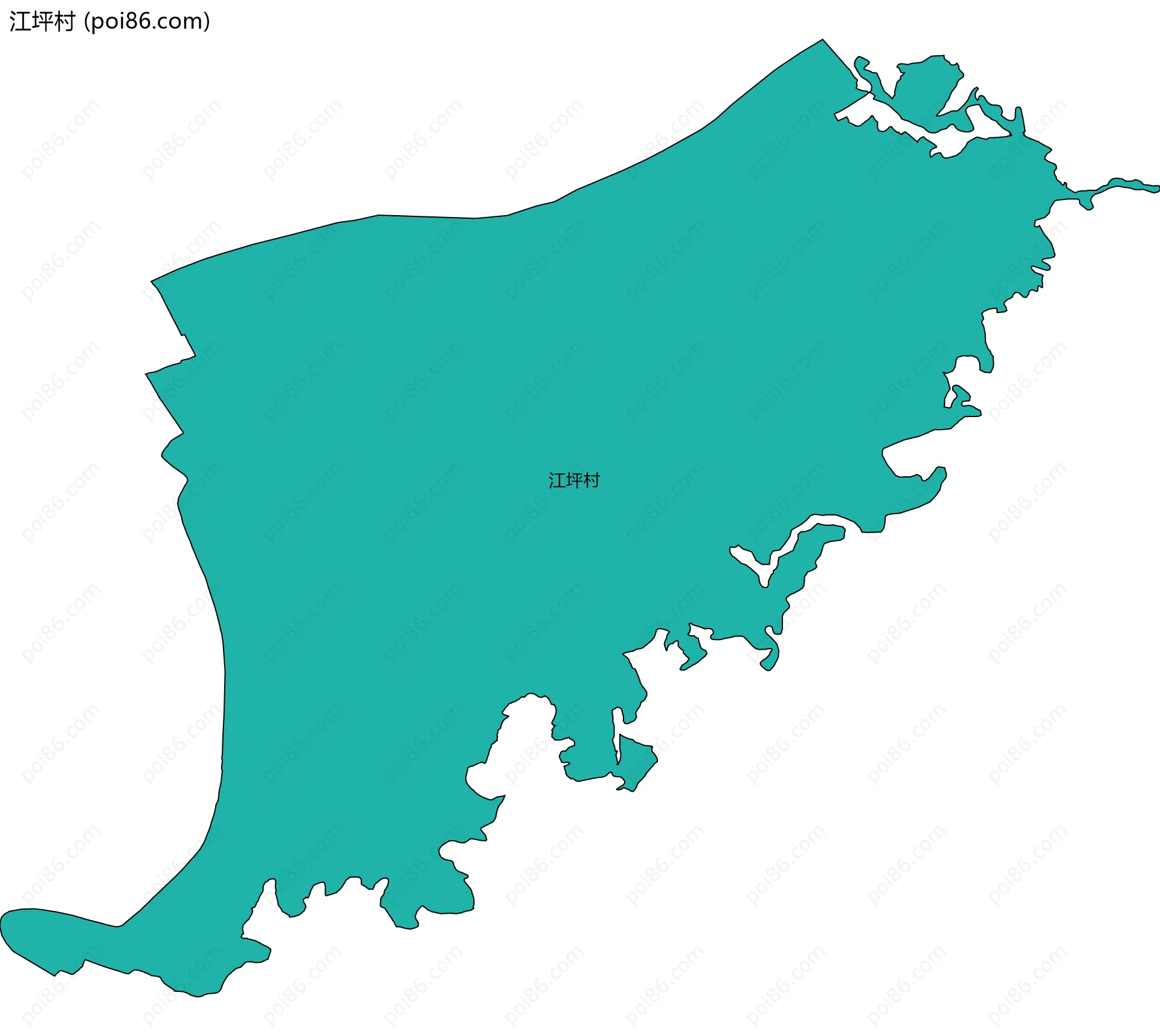 江坪村边界地图