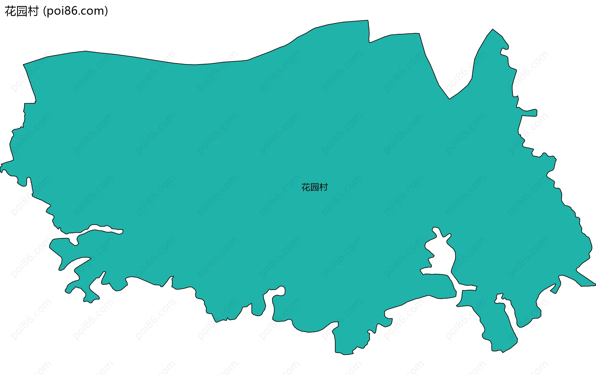 花园村边界地图