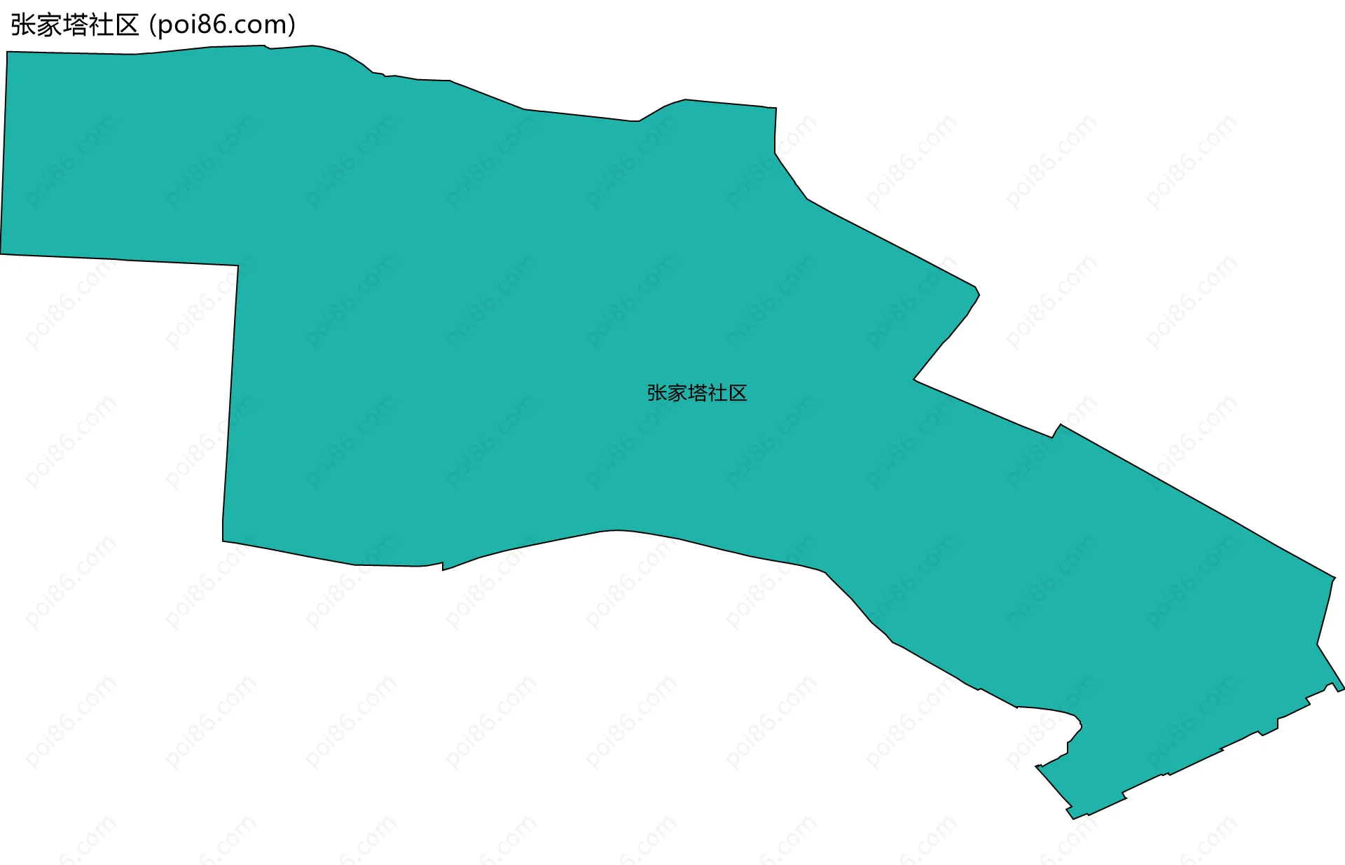 张家塔社区边界地图