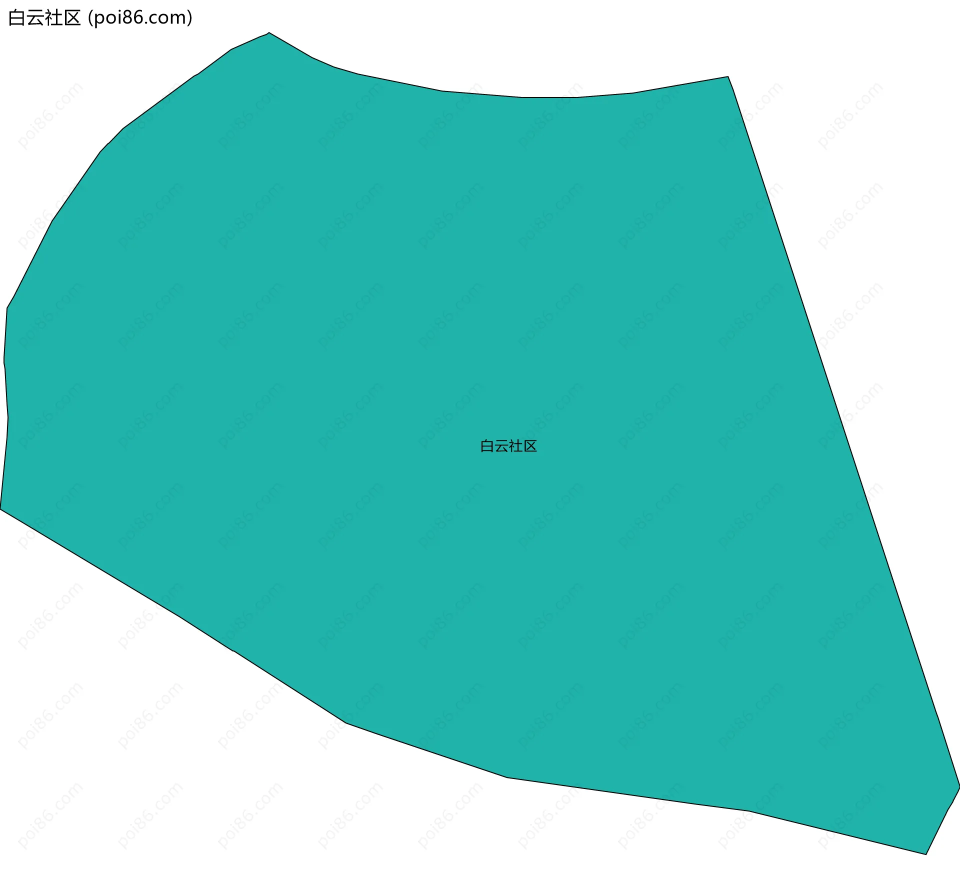 白云社区边界地图