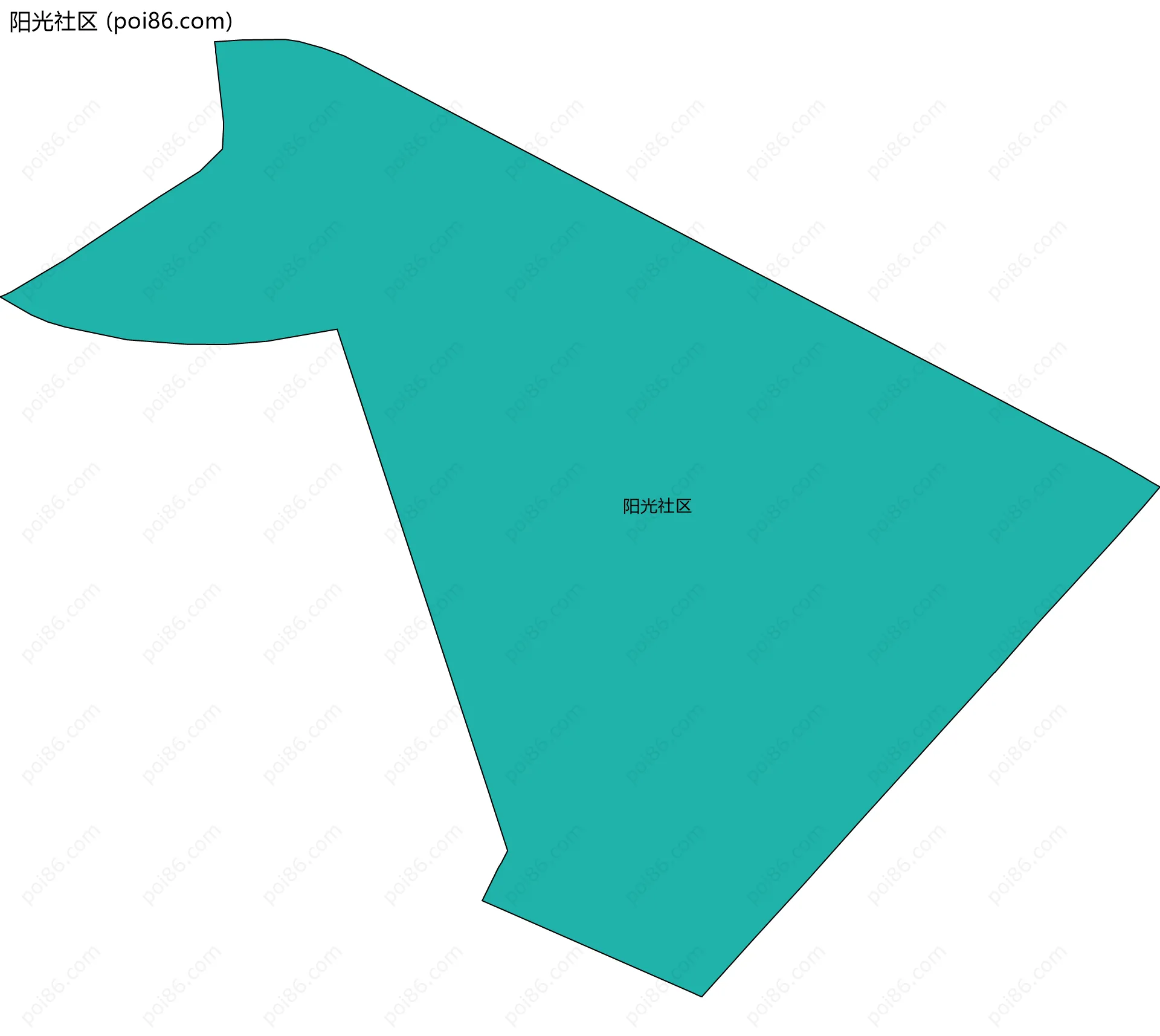 阳光社区边界地图