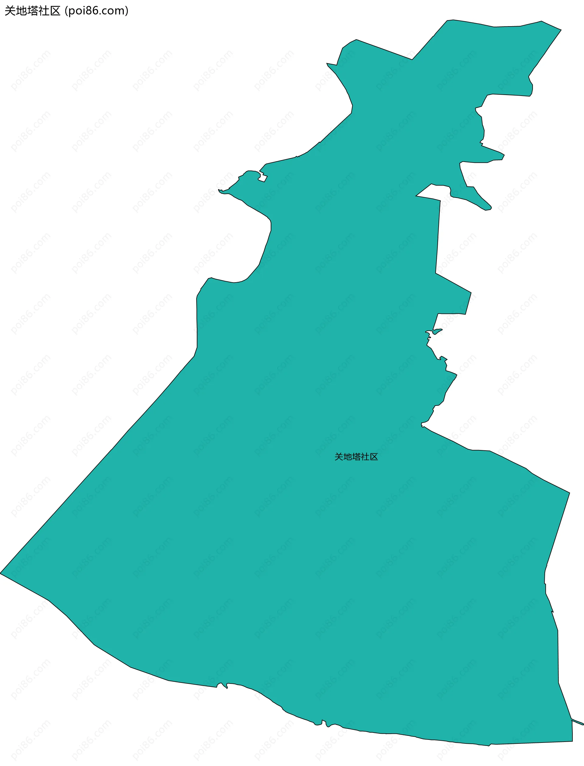 关地塔社区边界地图
