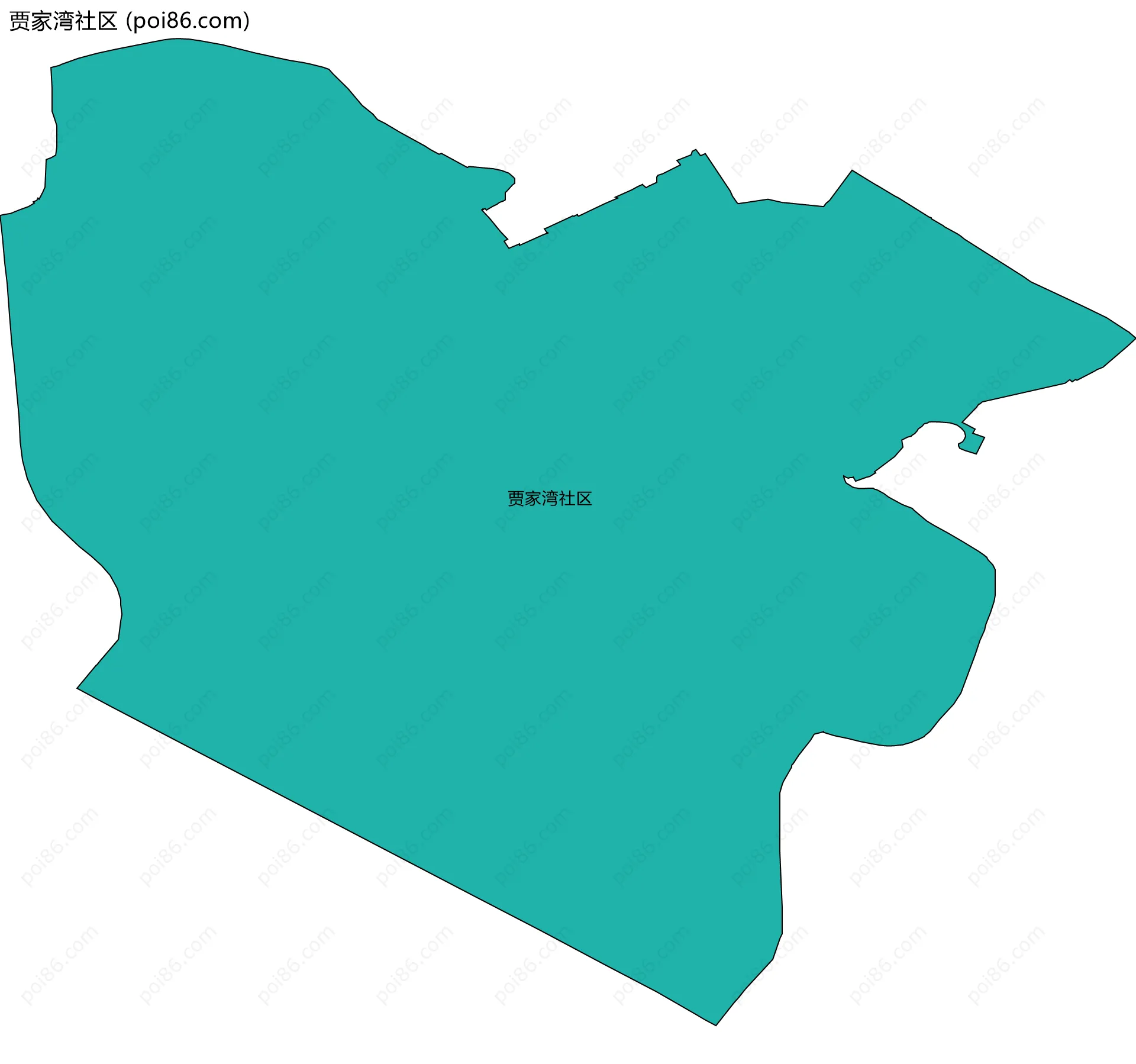 贾家湾社区边界地图
