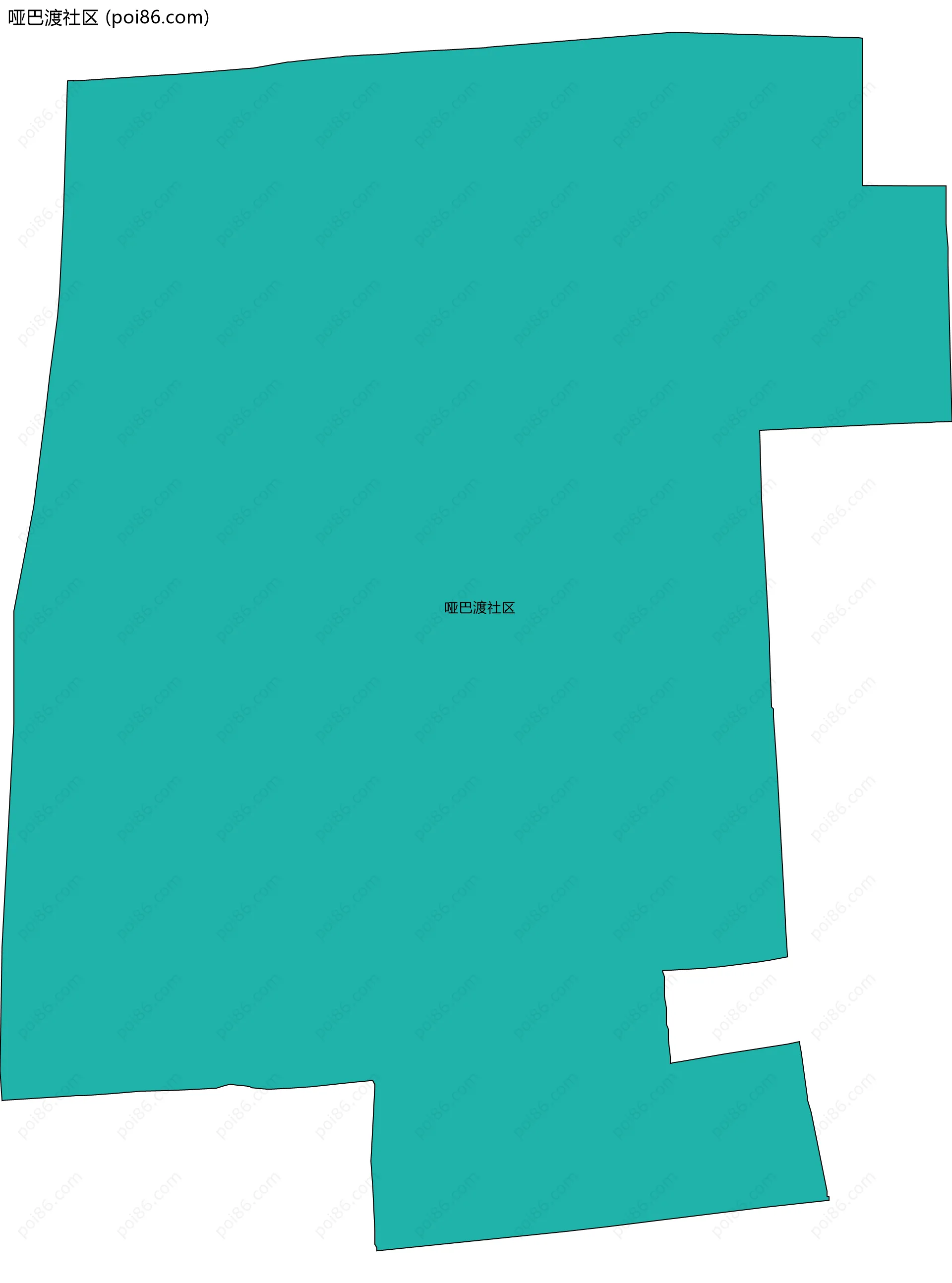 哑巴渡社区边界地图