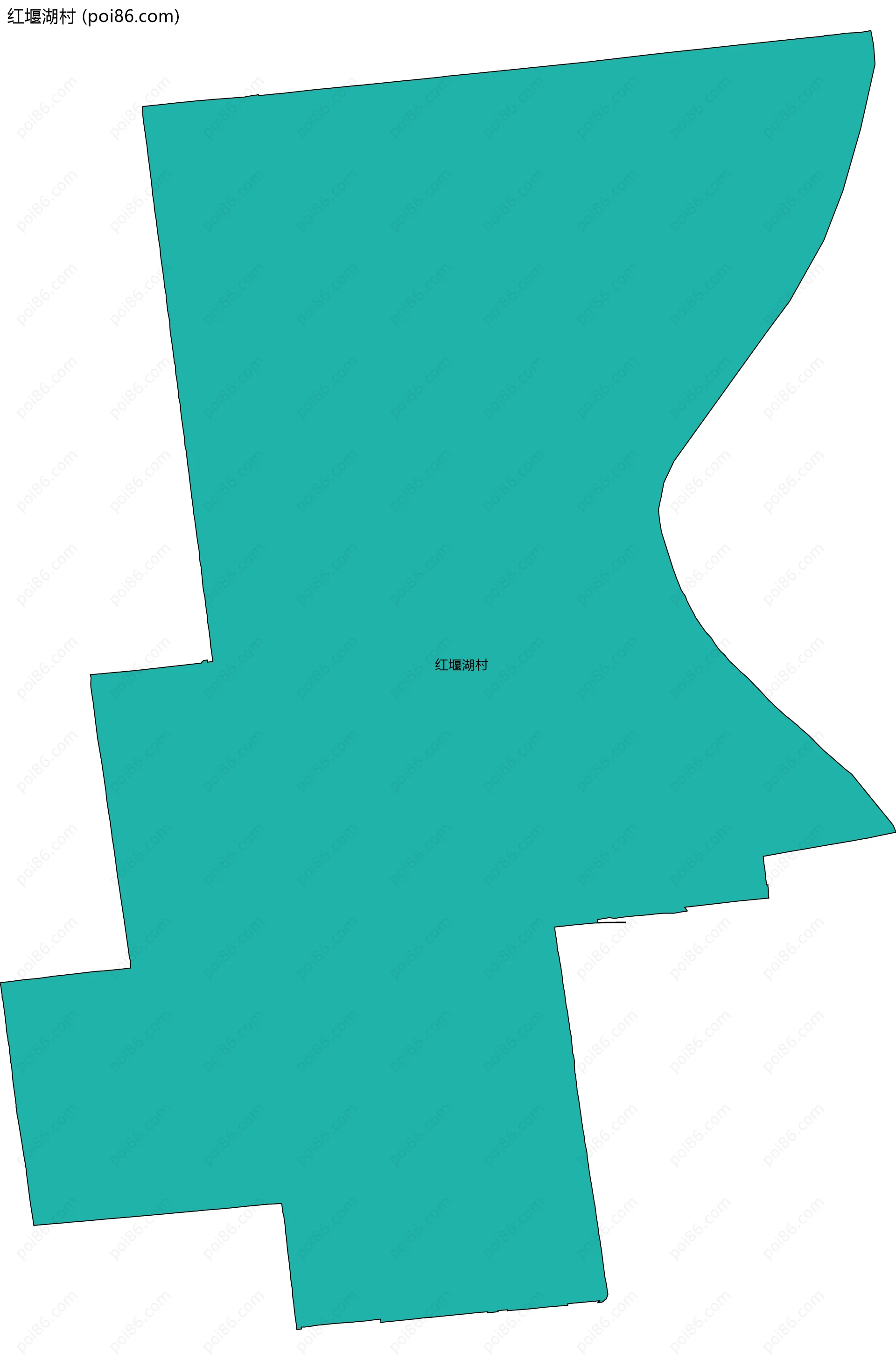 红堰湖村边界地图