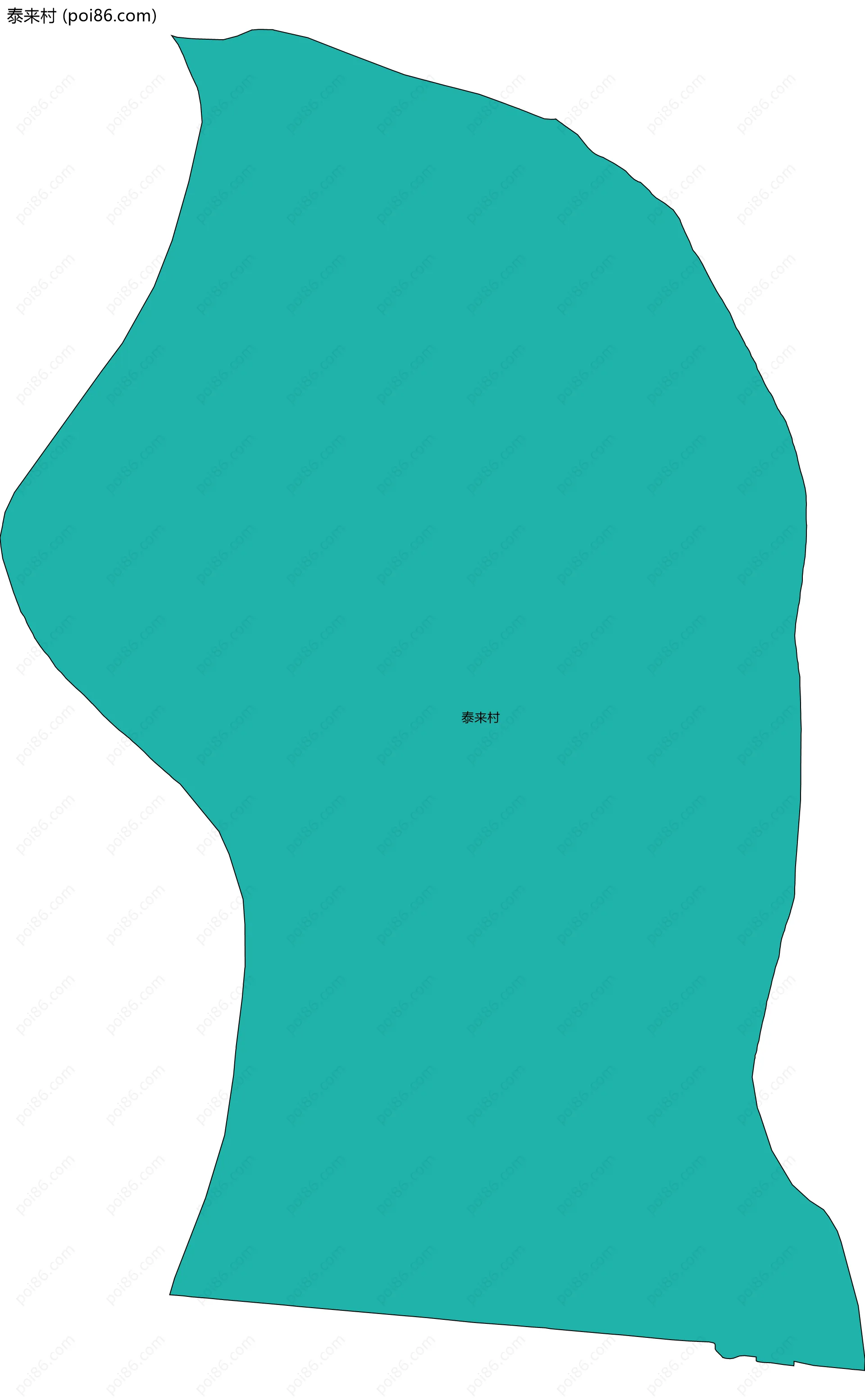 泰来村边界地图