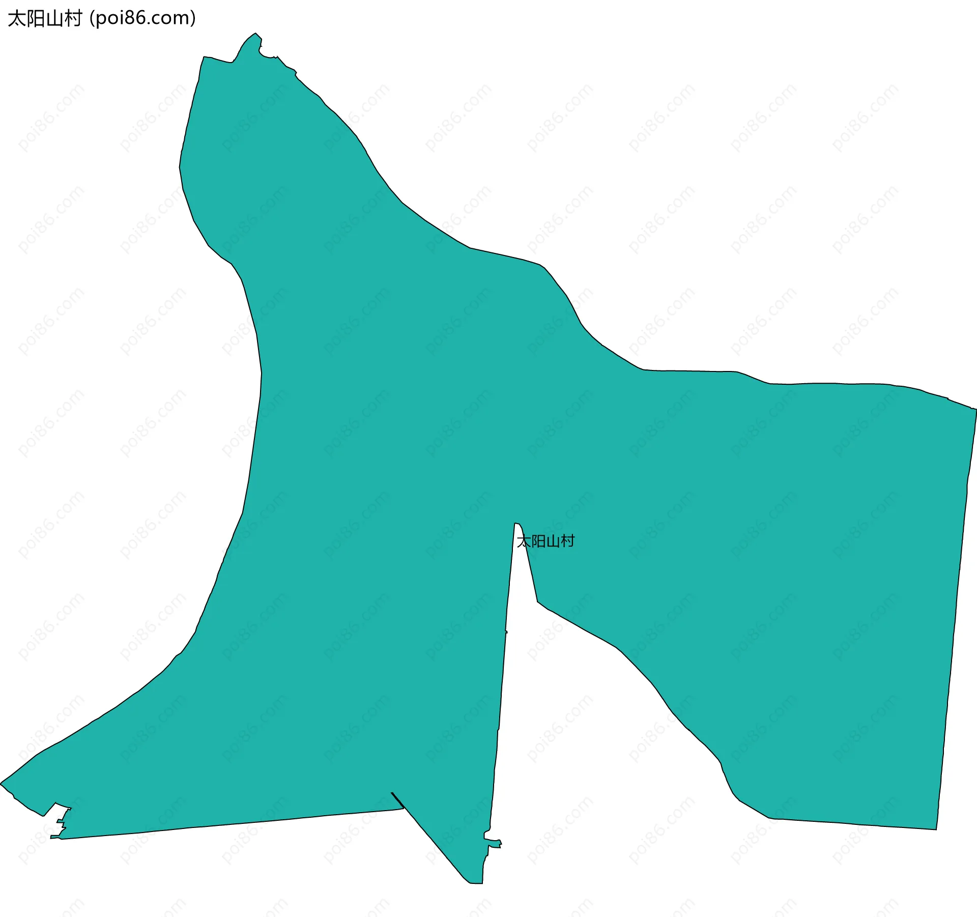 太阳山村边界地图