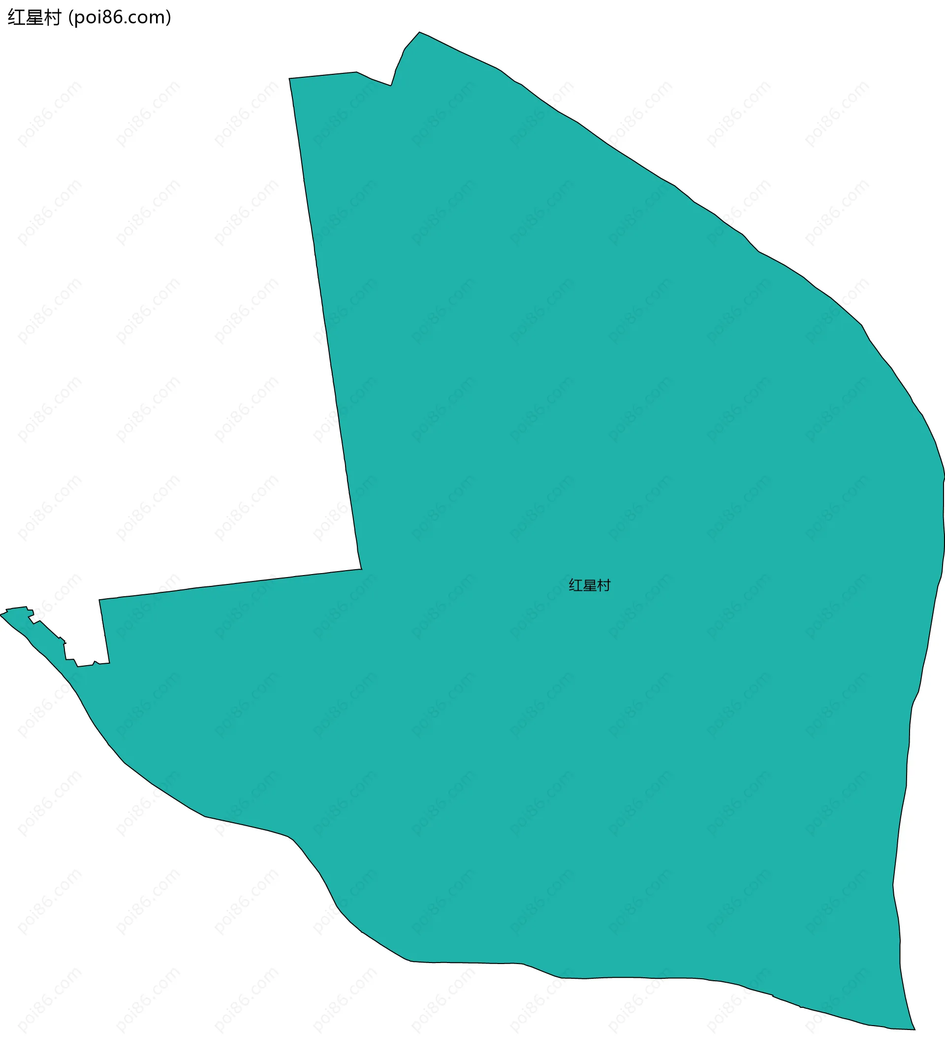 红星村边界地图