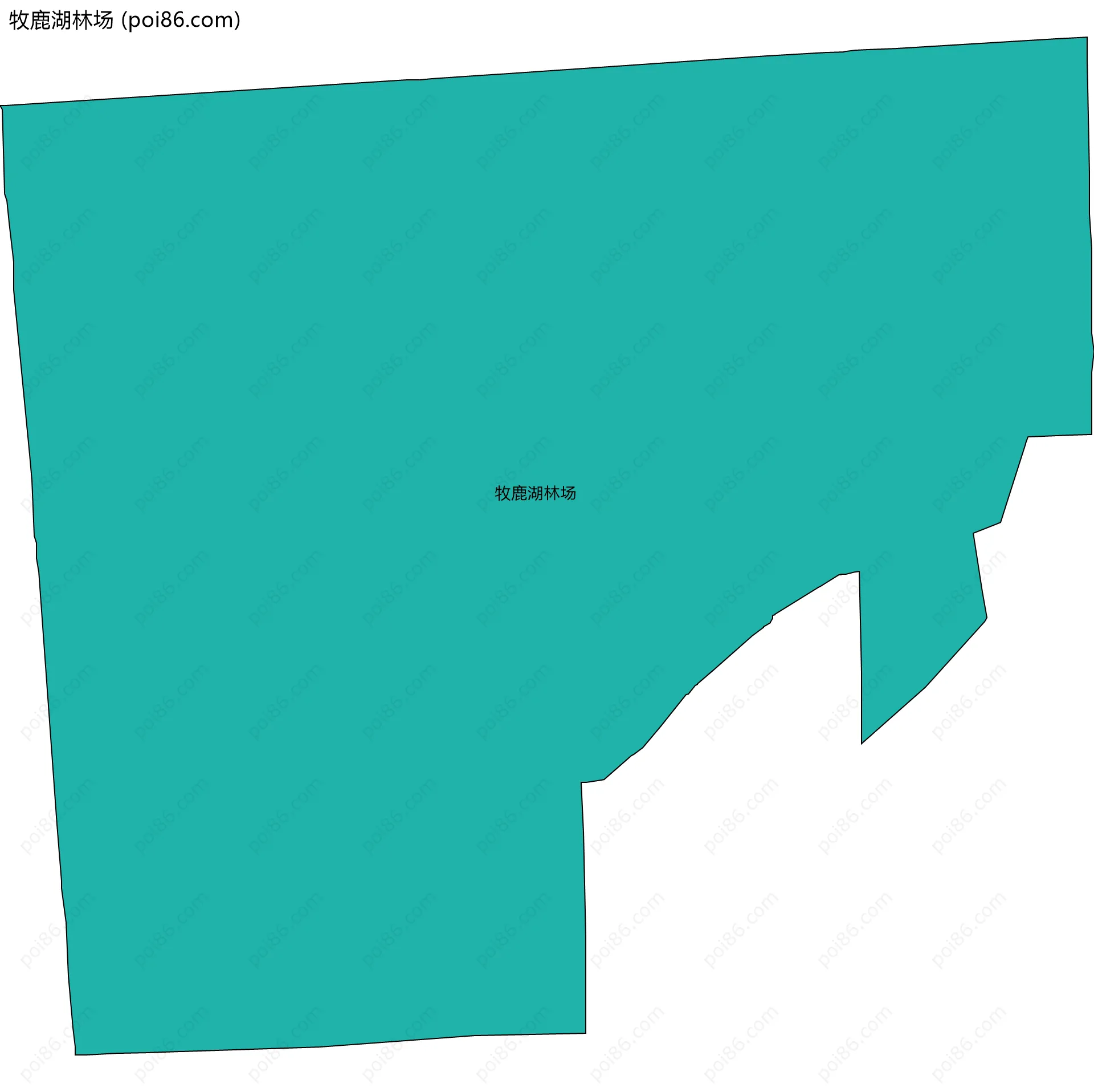 牧鹿湖林场边界地图