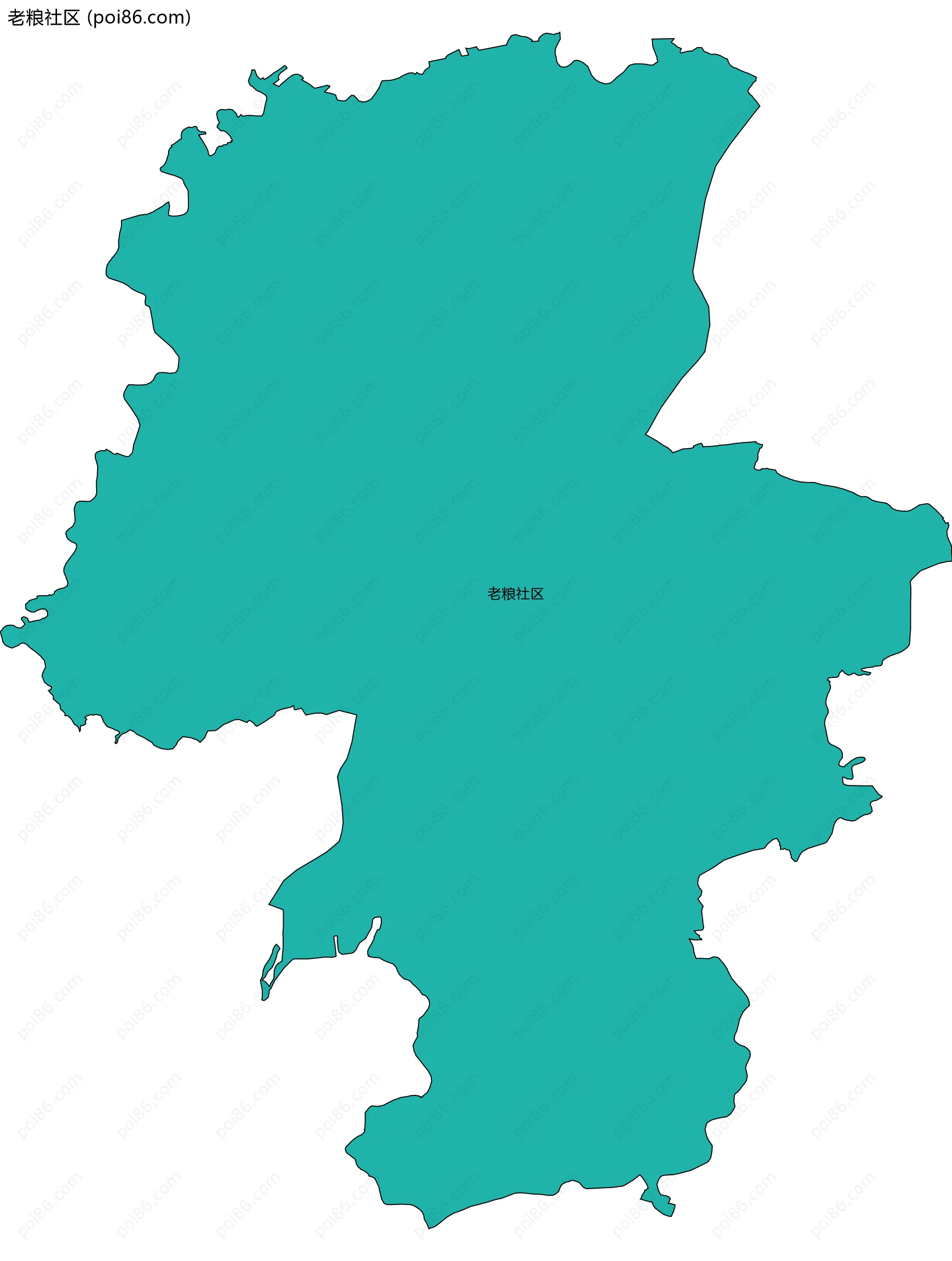 老粮社区边界地图