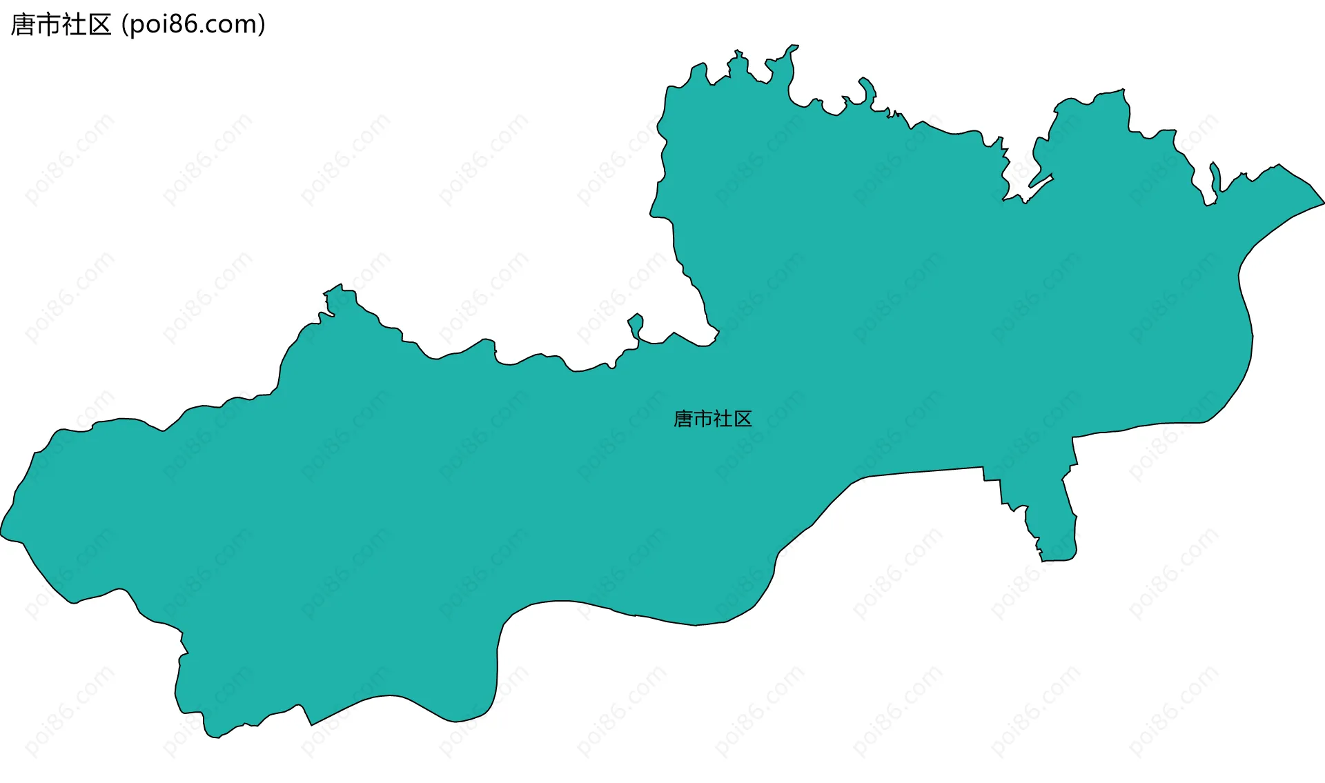 唐市社区边界地图