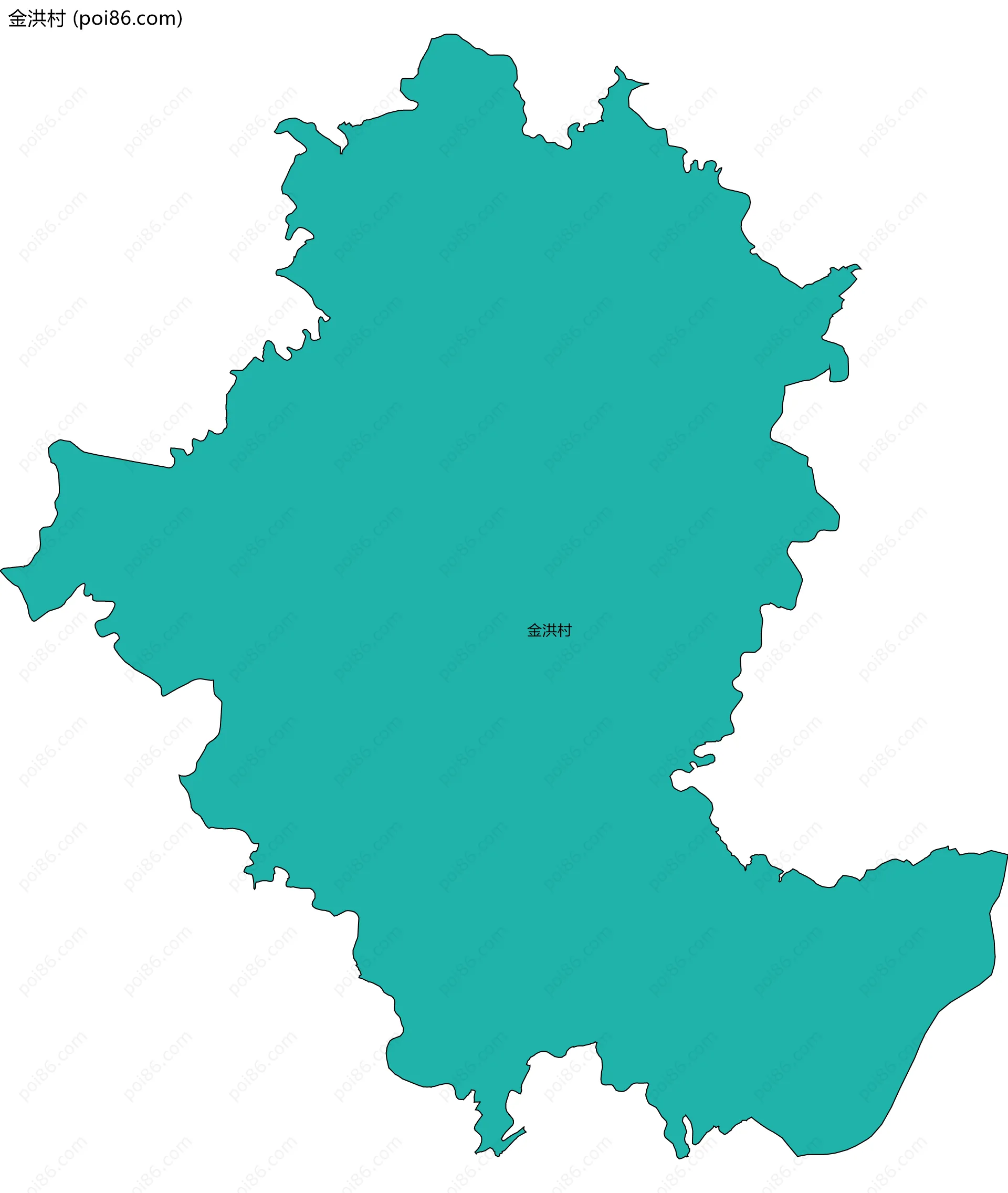 金洪村边界地图