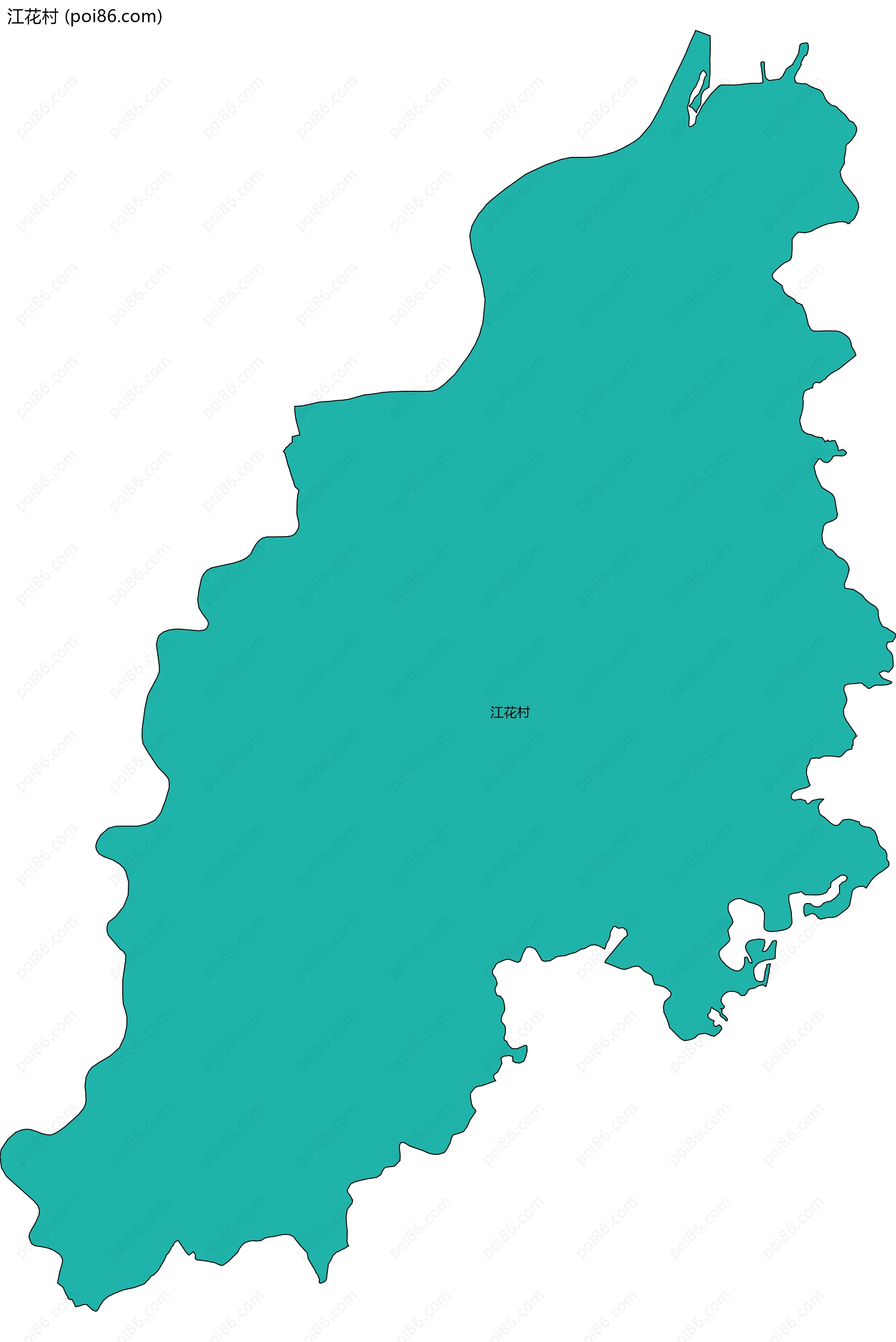 江花村边界地图