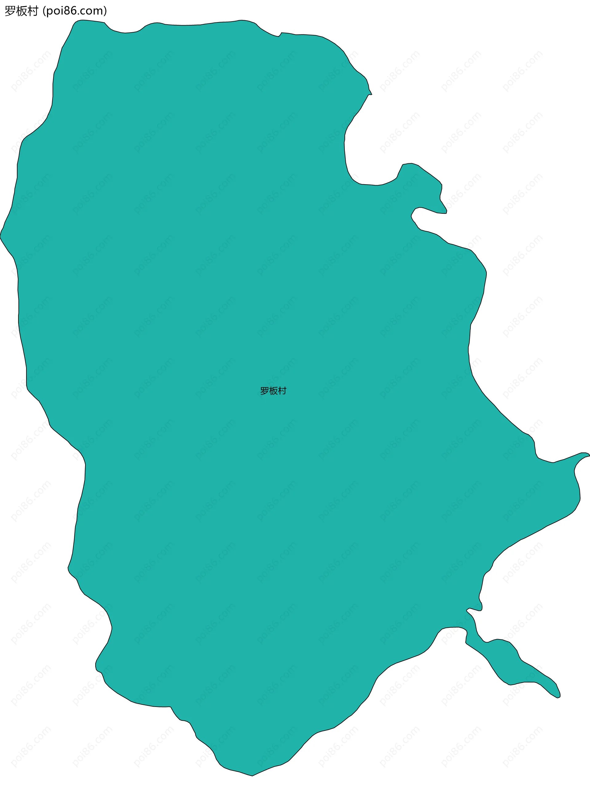 罗板村边界地图