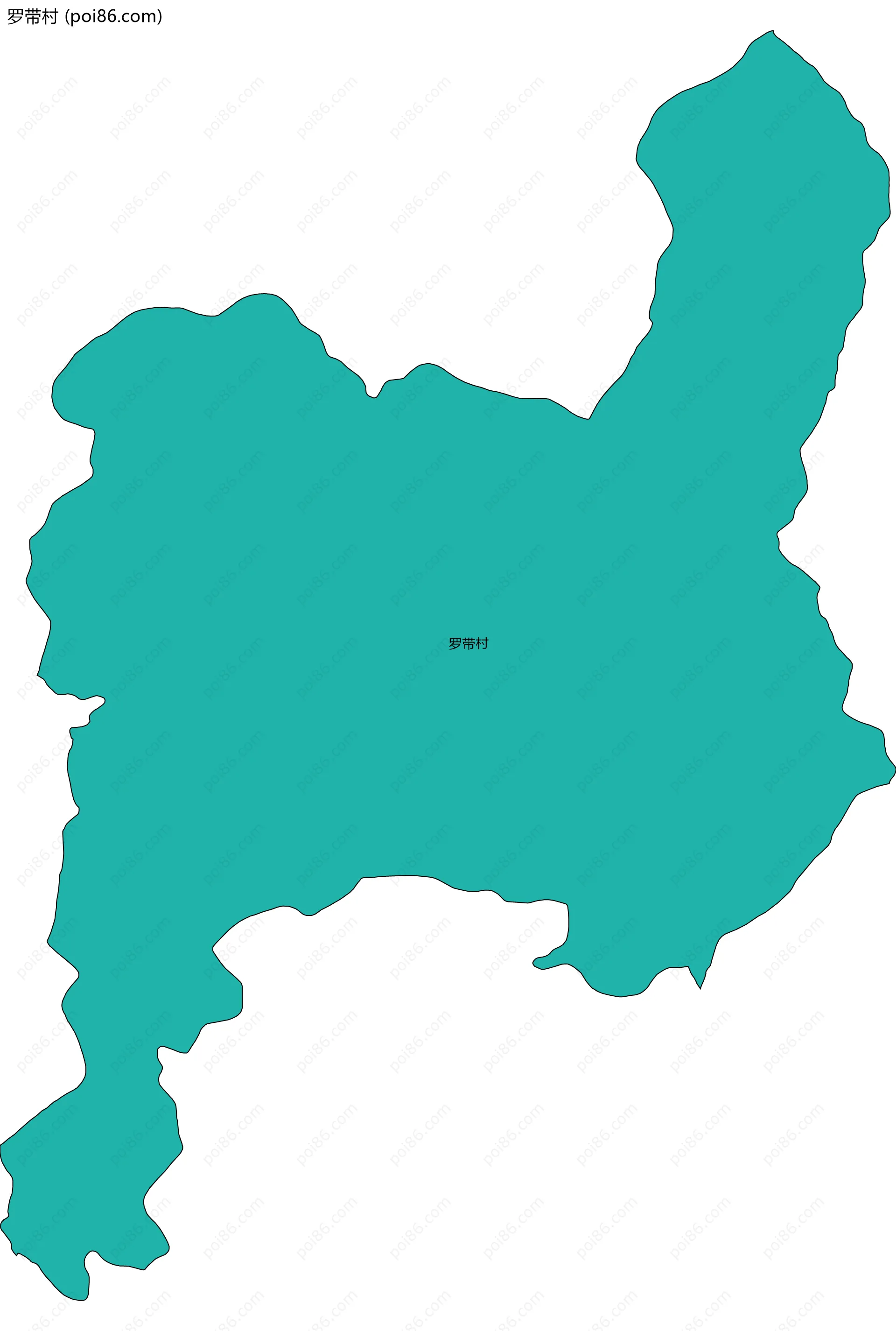 罗带村边界地图