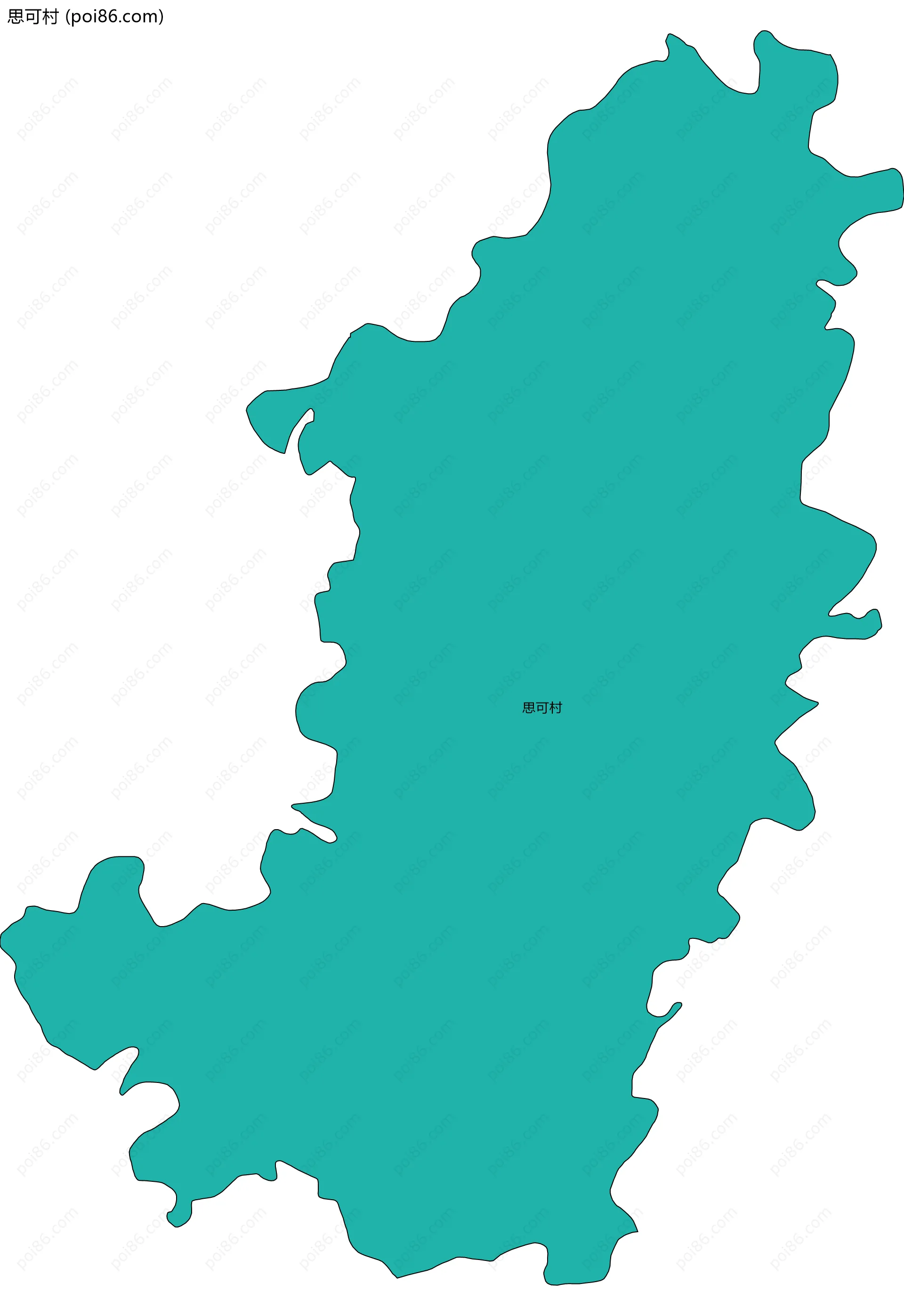 思可村边界地图