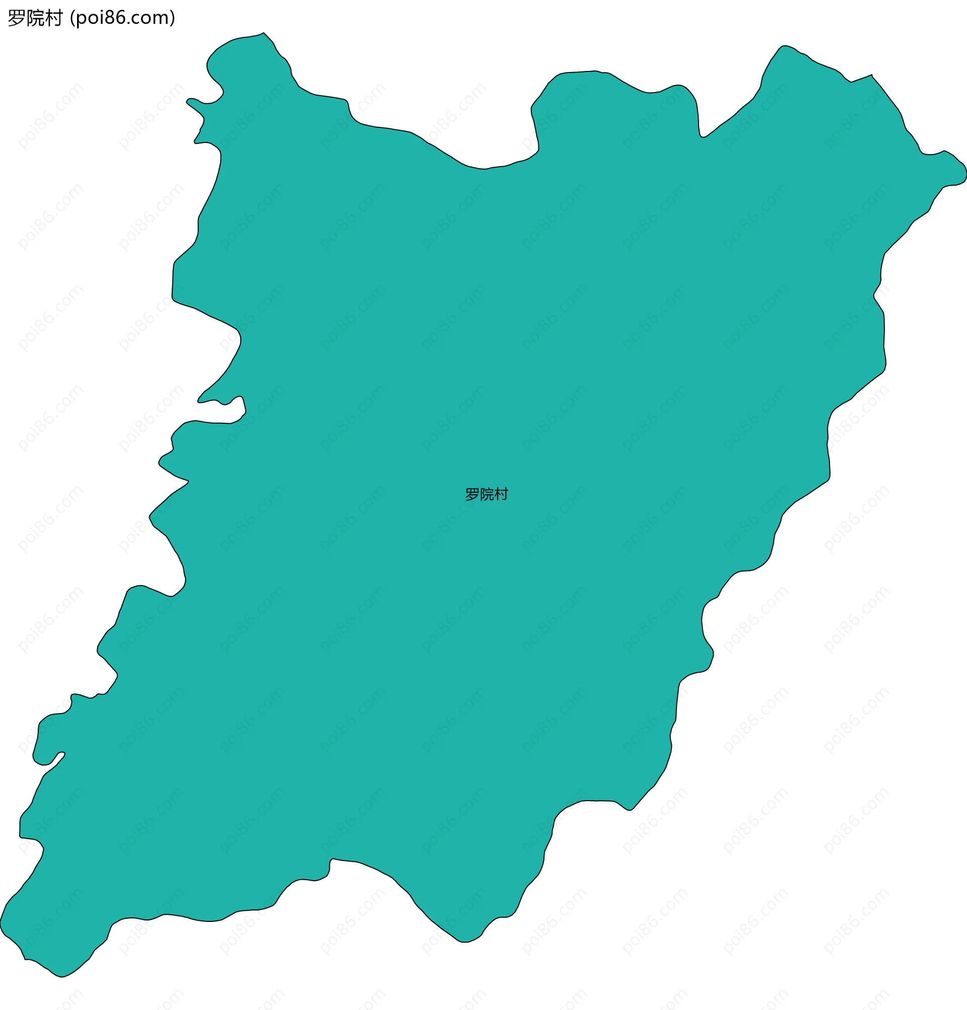 罗院村边界地图