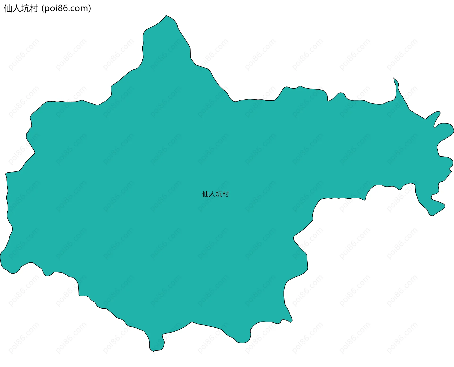 仙人坑村边界地图