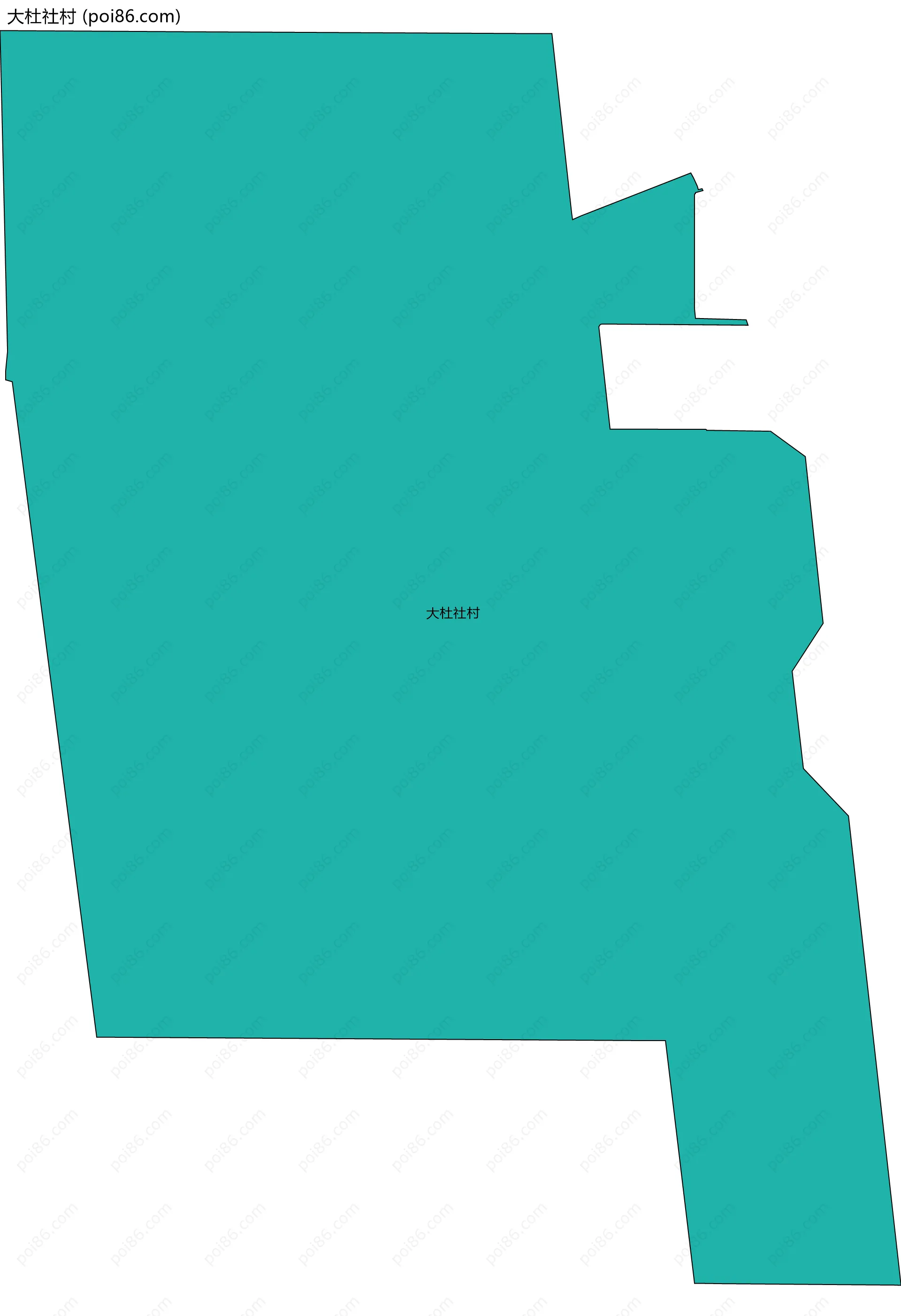 大杜社村边界地图