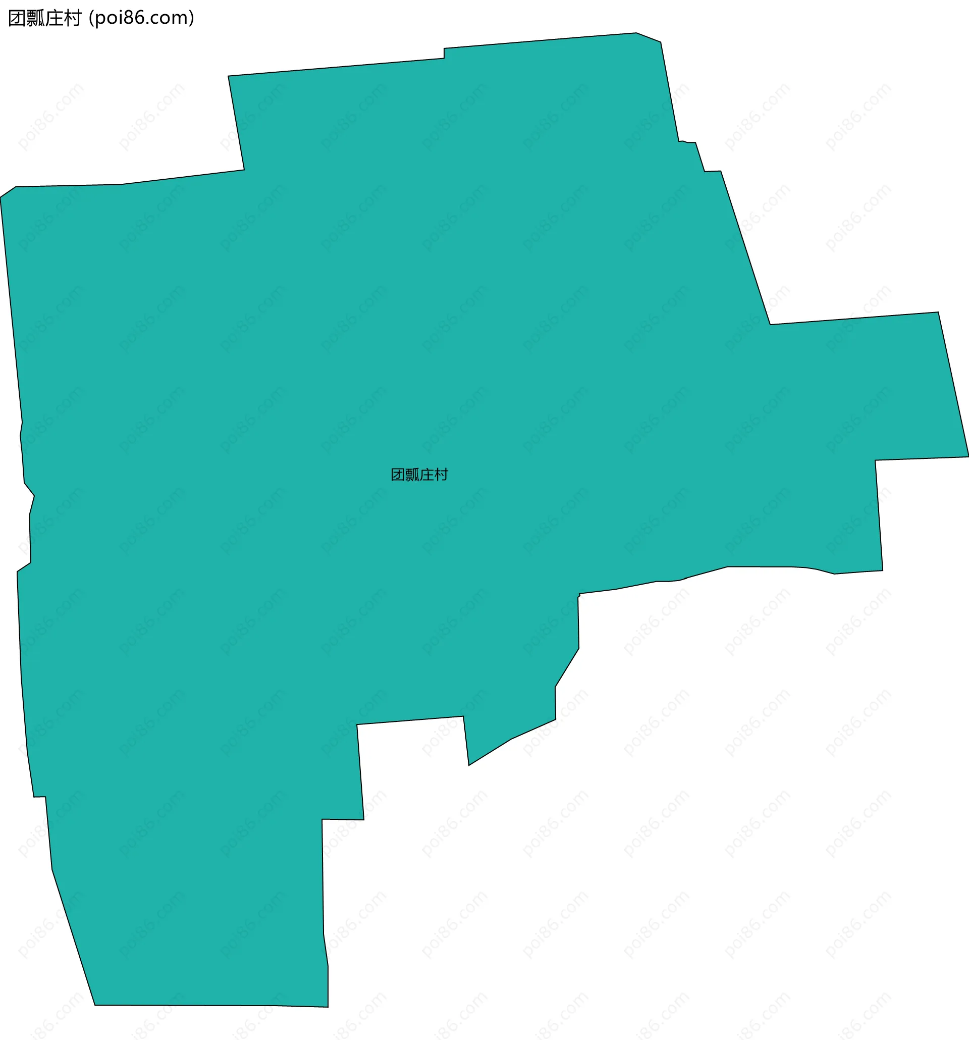 团瓢庄村边界地图