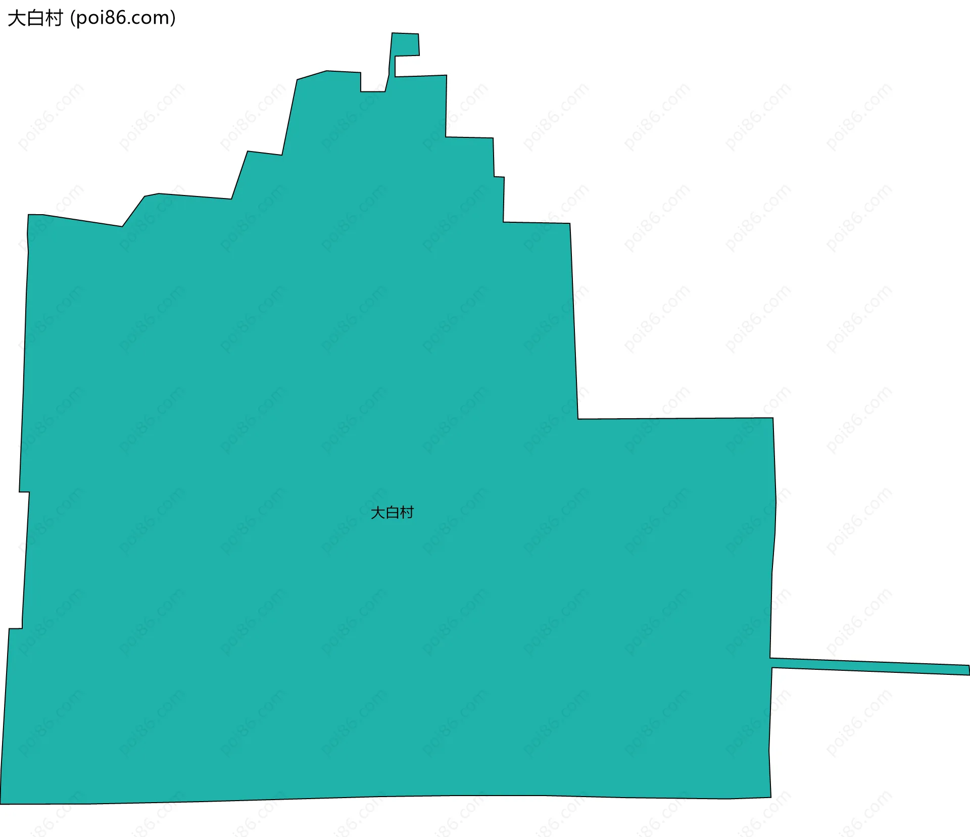 大白村边界地图
