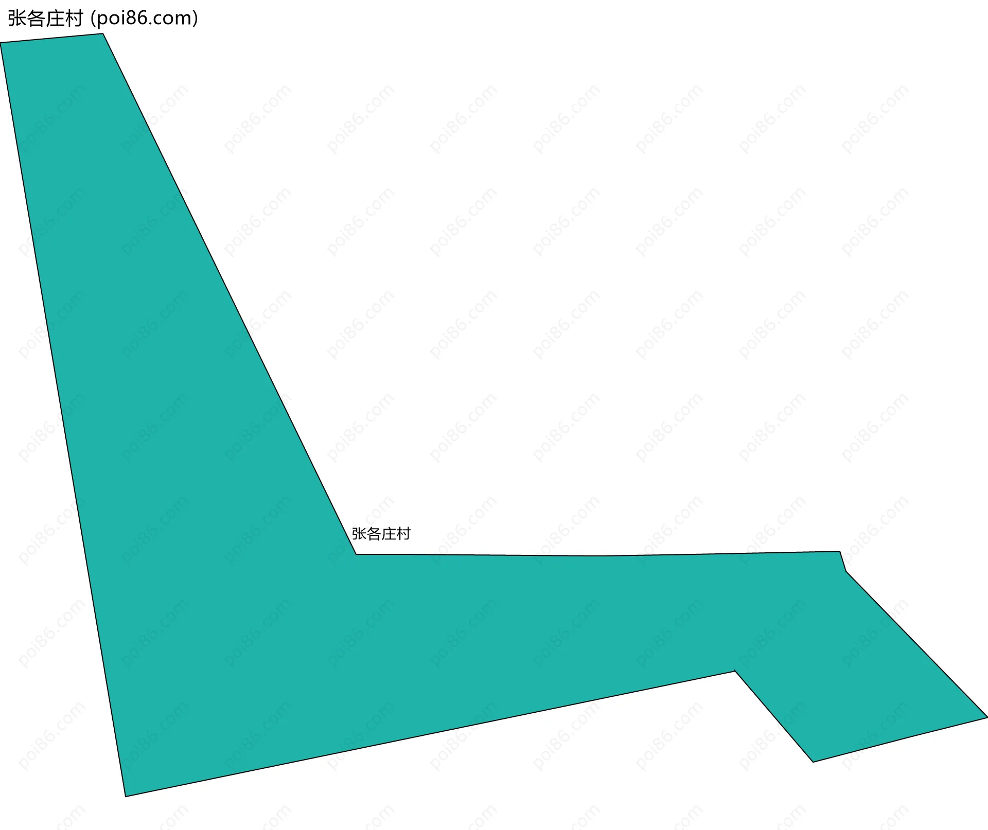 张各庄村边界地图