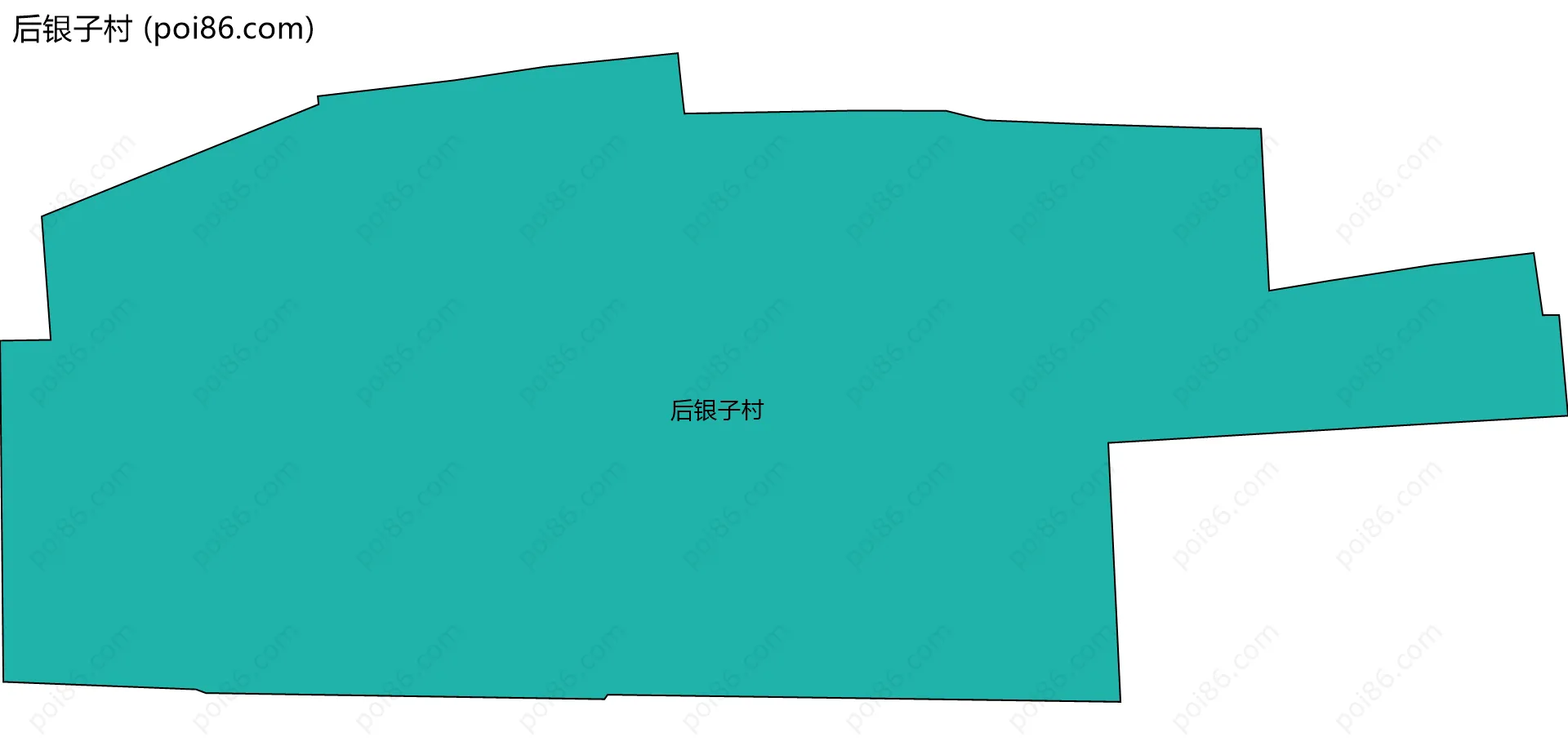 后银子村边界地图