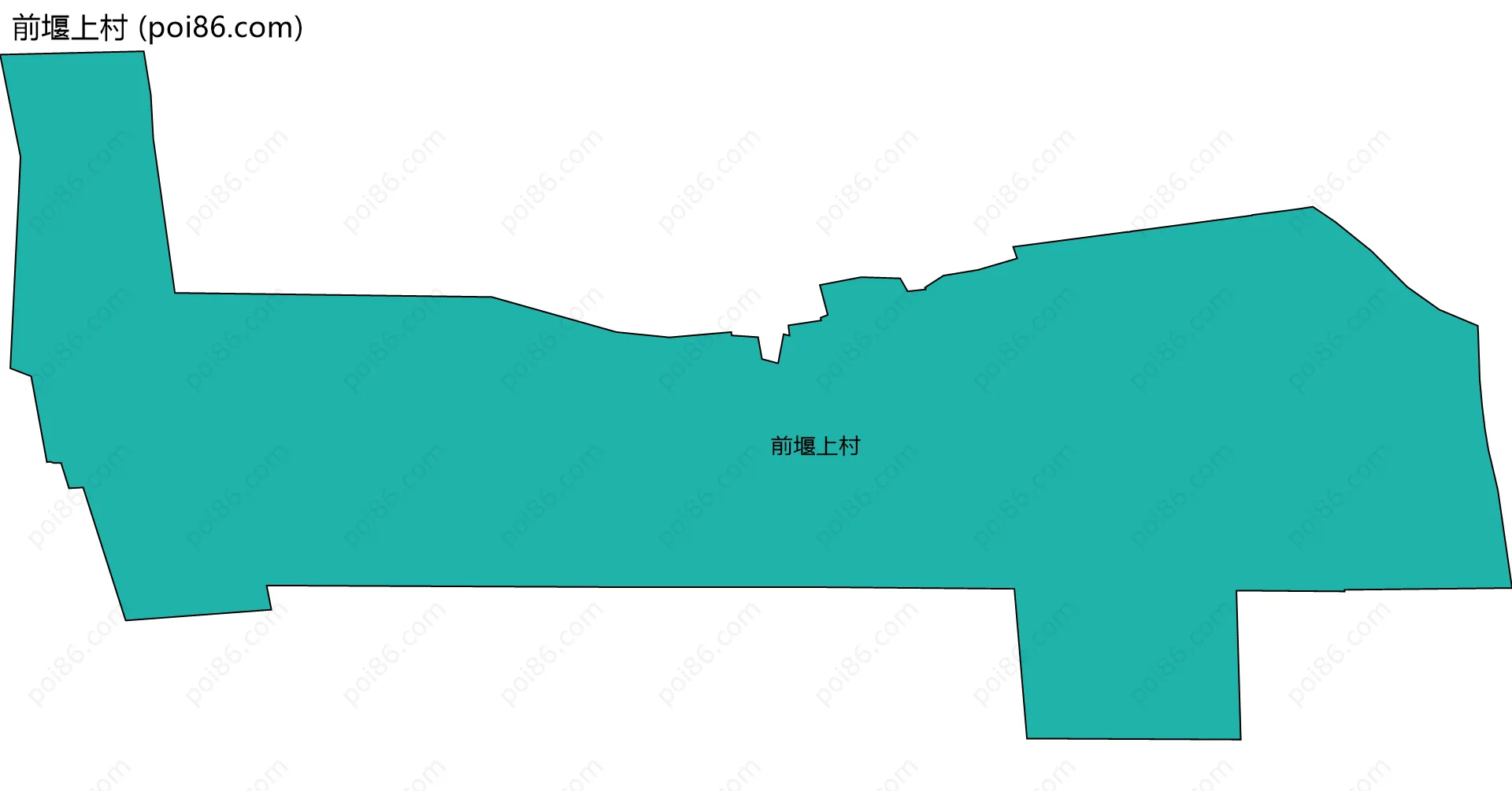 前堰上村边界地图