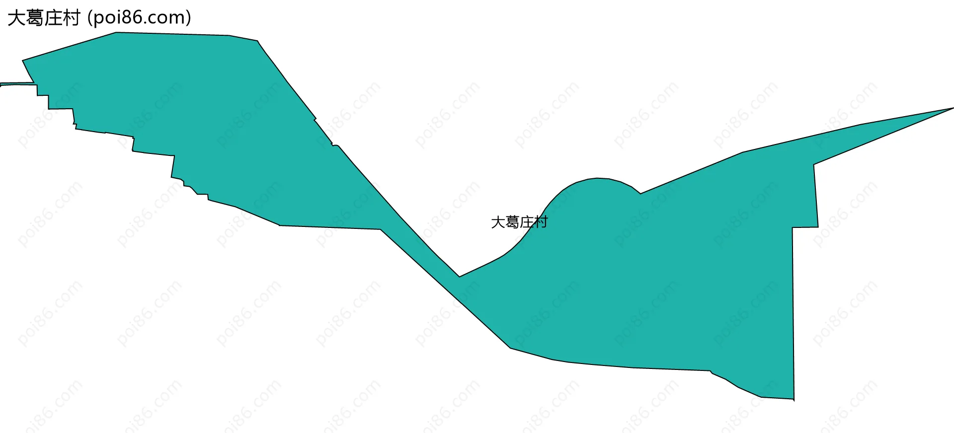 大葛庄村边界地图