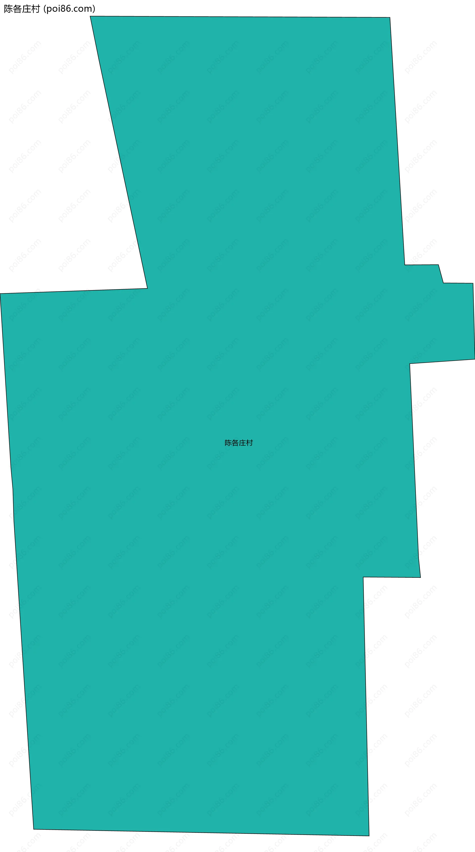 陈各庄村边界地图