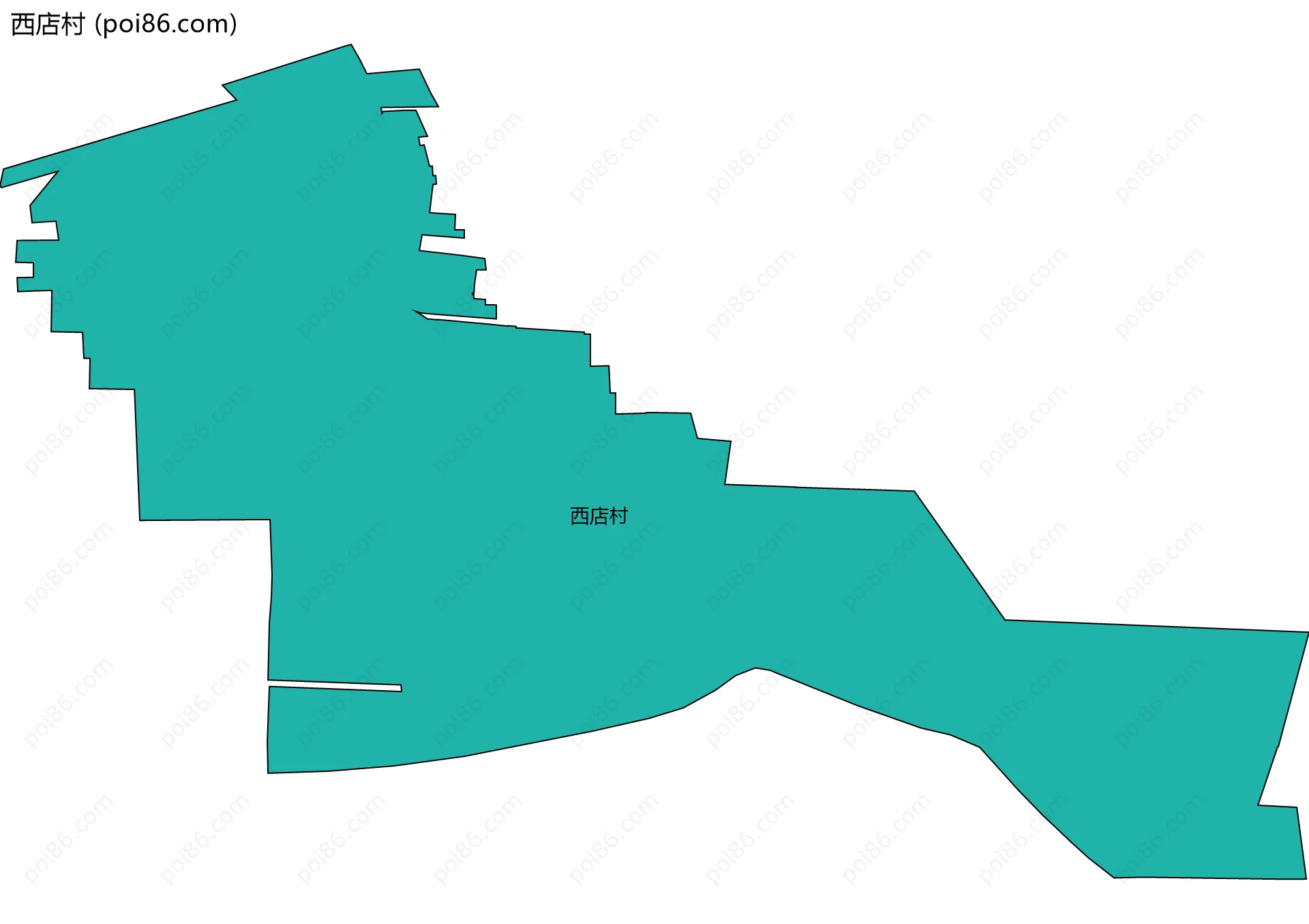 西店村边界地图