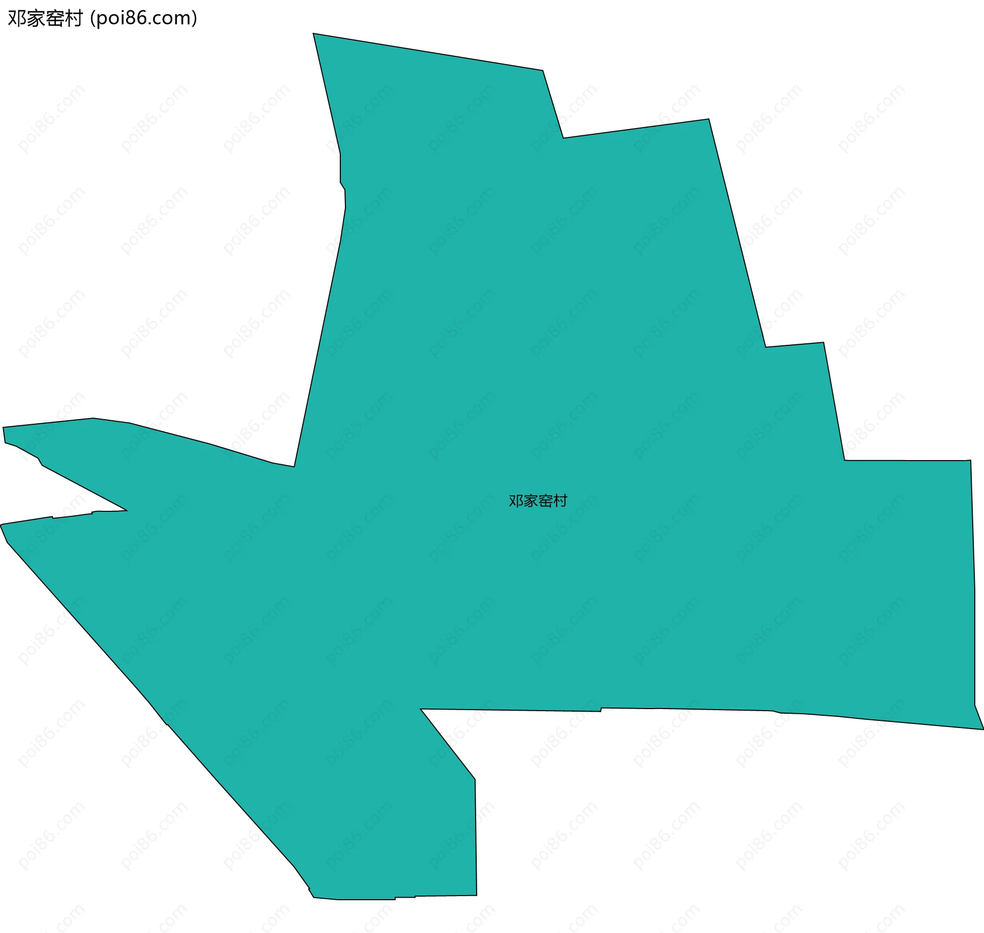 邓家窑村边界地图